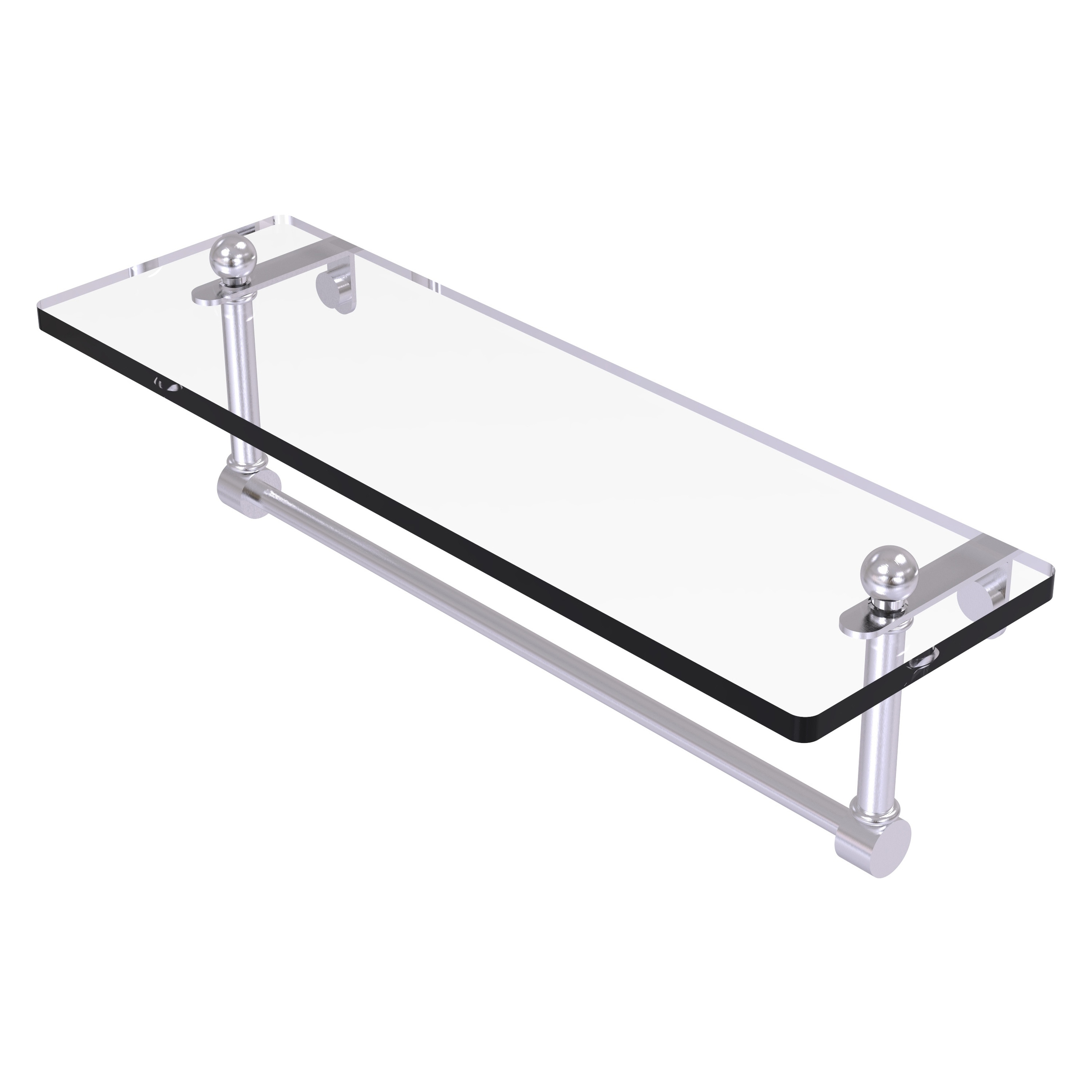 Allied Brass PR-1/16TB-SCH Prestige Regal Satin Chrome Wall mount Bathroom Shelf ( 16-in x 5-in x 5-in )