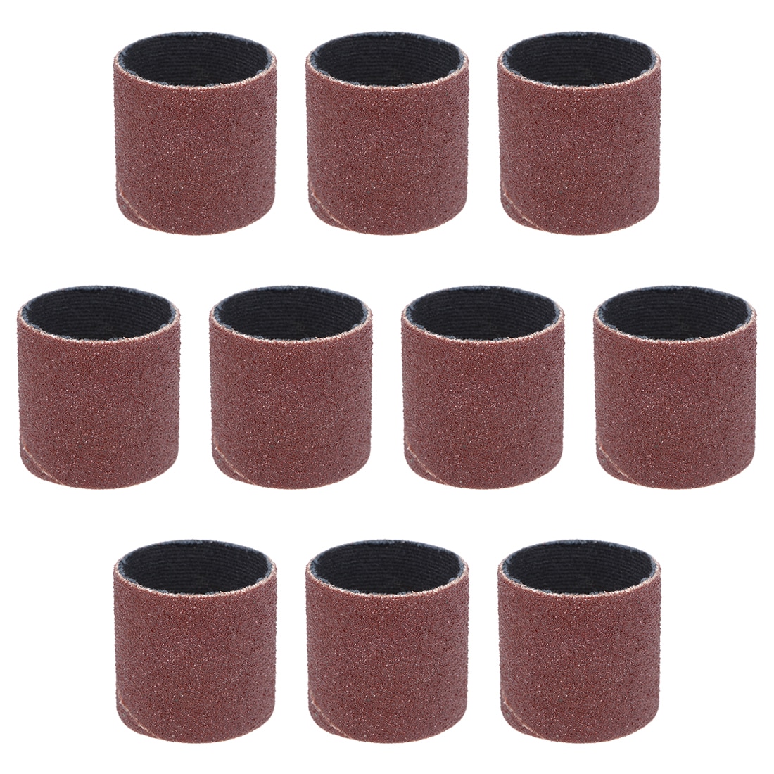 Unique Bargains 1 Inch x 1 Inch Sanding Sleeves 120 Grits Sandpapers Band Drums 10pcs