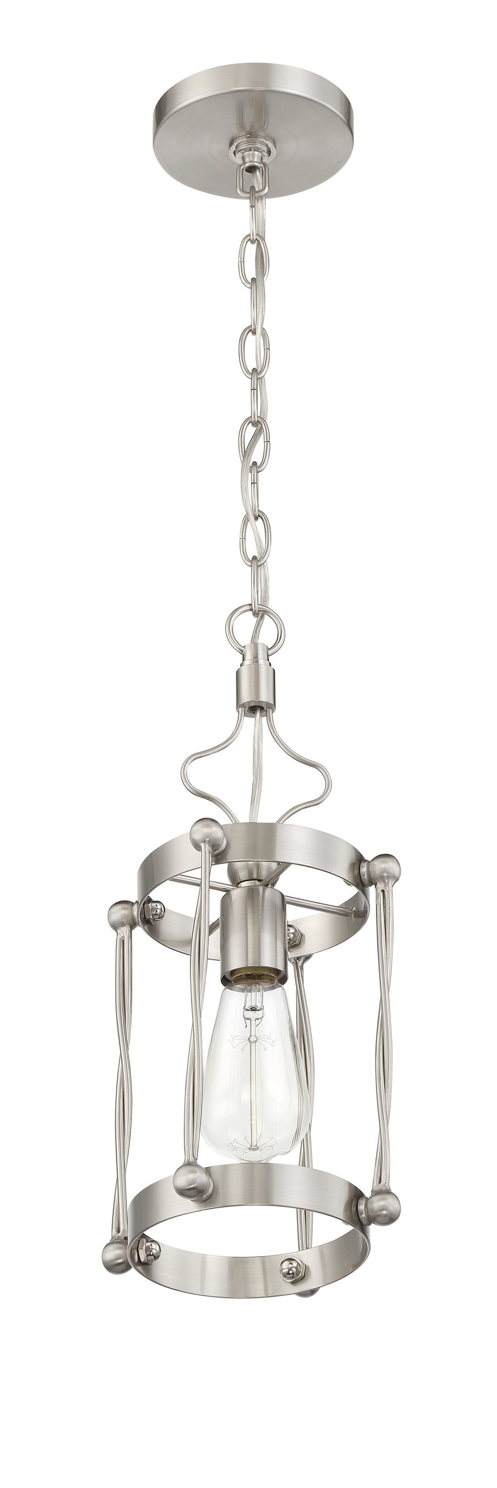 Jolenne Brushed Polished Nickel Mini Pendant Light