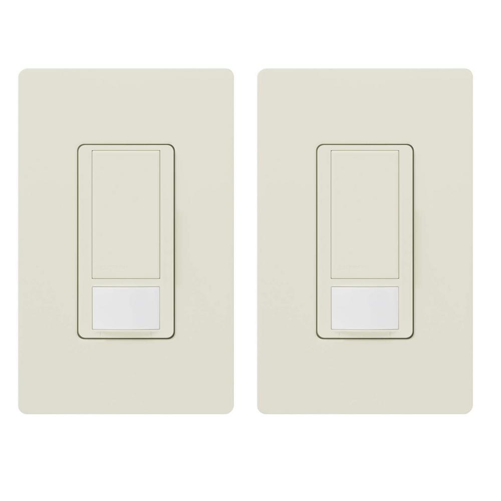 Lutron Maestro Single Pole 2 Amp Occupancy Motion Sensor Light Switch Light Almond 2 Pack In 4827