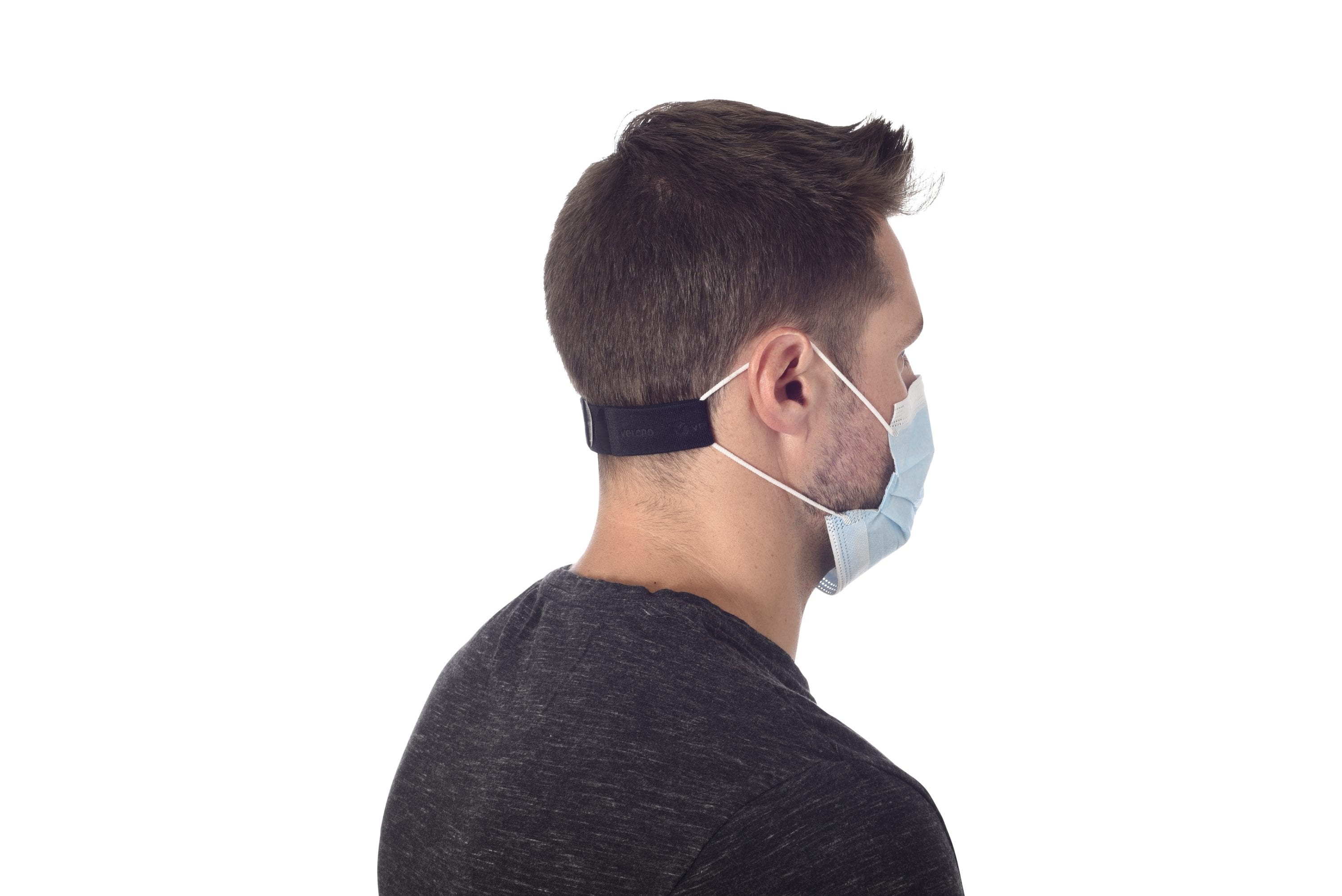 VELCRO Brand Face Mask Extender includes 4 Black Straps, 12” x 1”  Comfortable and Adjustable Ear Savers, VEL-30084-USA