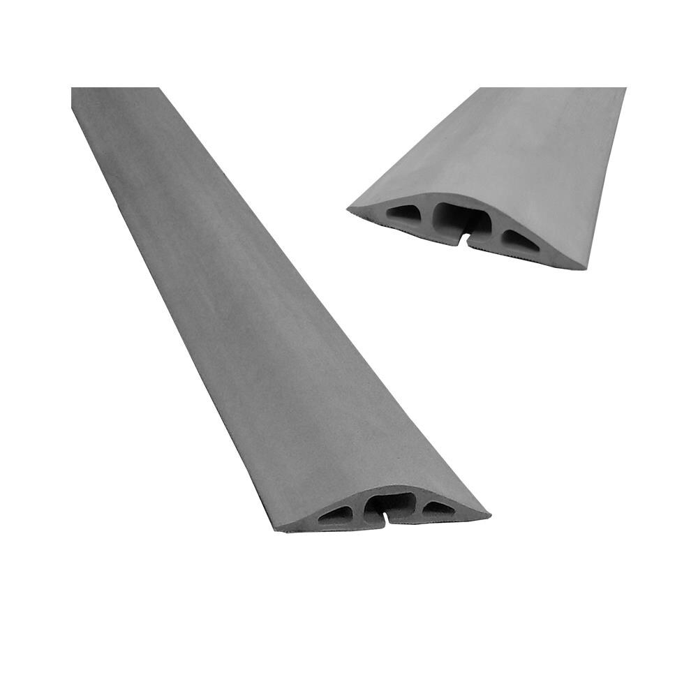  LCTD034 Electriduct D-2-LP-25-GY 25 ft. D-2 Rubber Duct Cord Cover and Electriduct Rubber Cable Protector, Gray