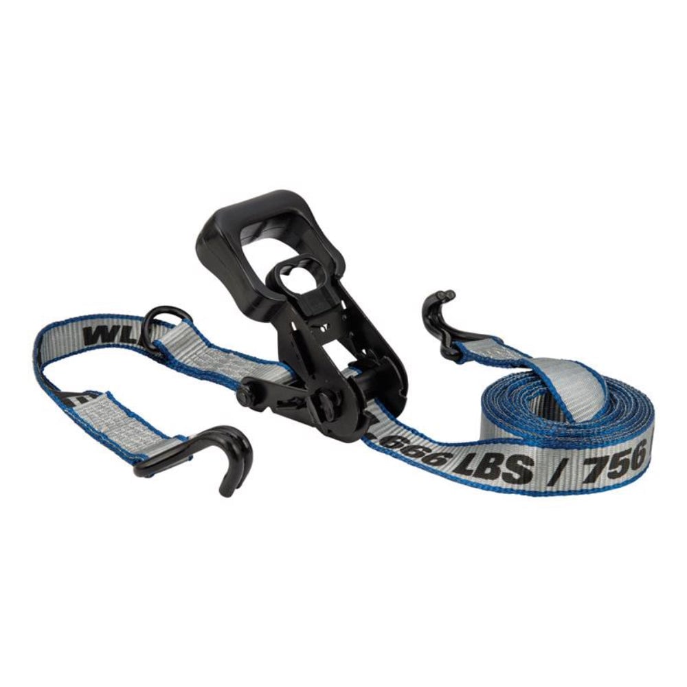 Keeper  Extreme Edge Ratchet Tie Down Strap 1.5 in x 14 ft Gray 1666 lb WLL