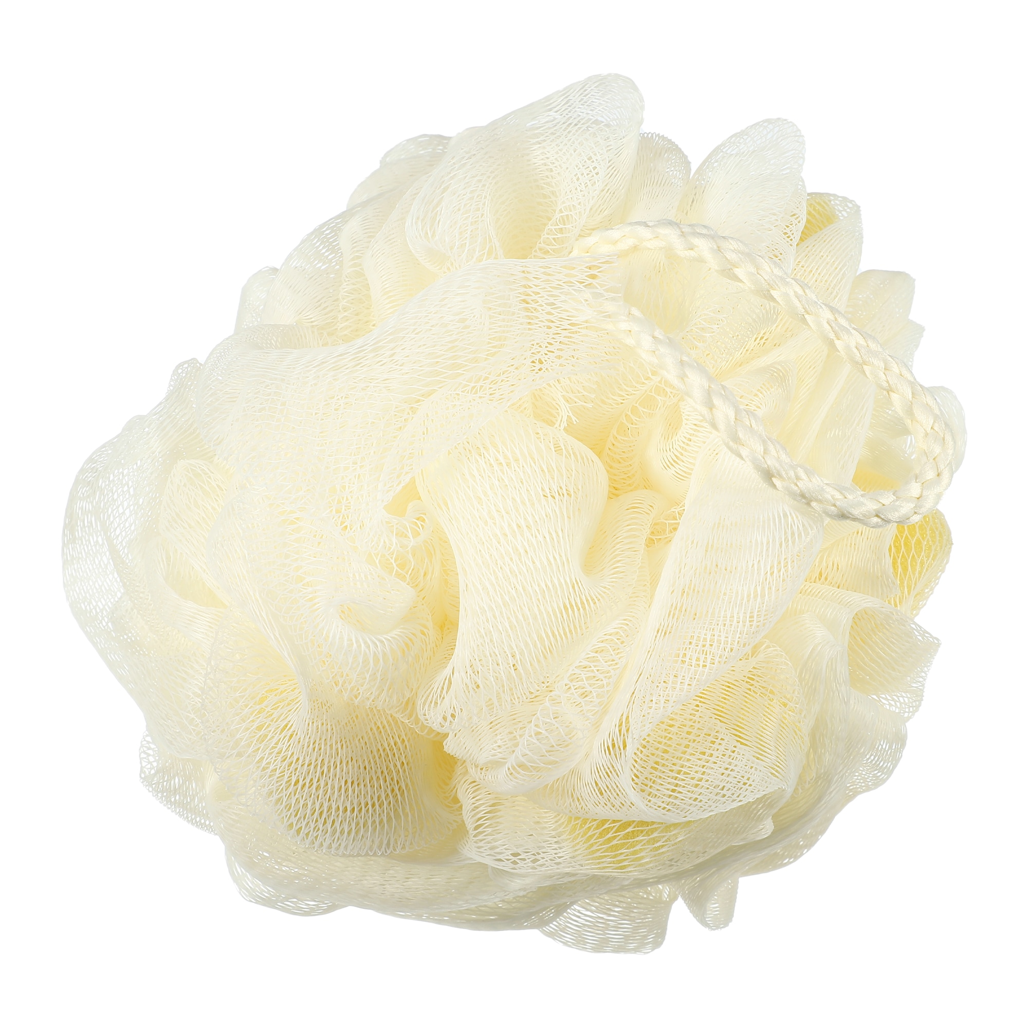 Unique Bargains Bath Shower Loofah Sponge Body Puffs for Bath Shower 5.91 Inch x4.72 Inch White 1pc