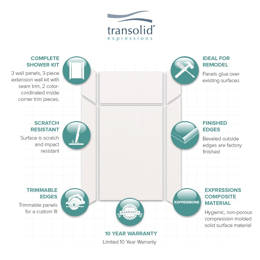 Transolid EWKX483696-31 Shower-Wall-Surrounds - View #5