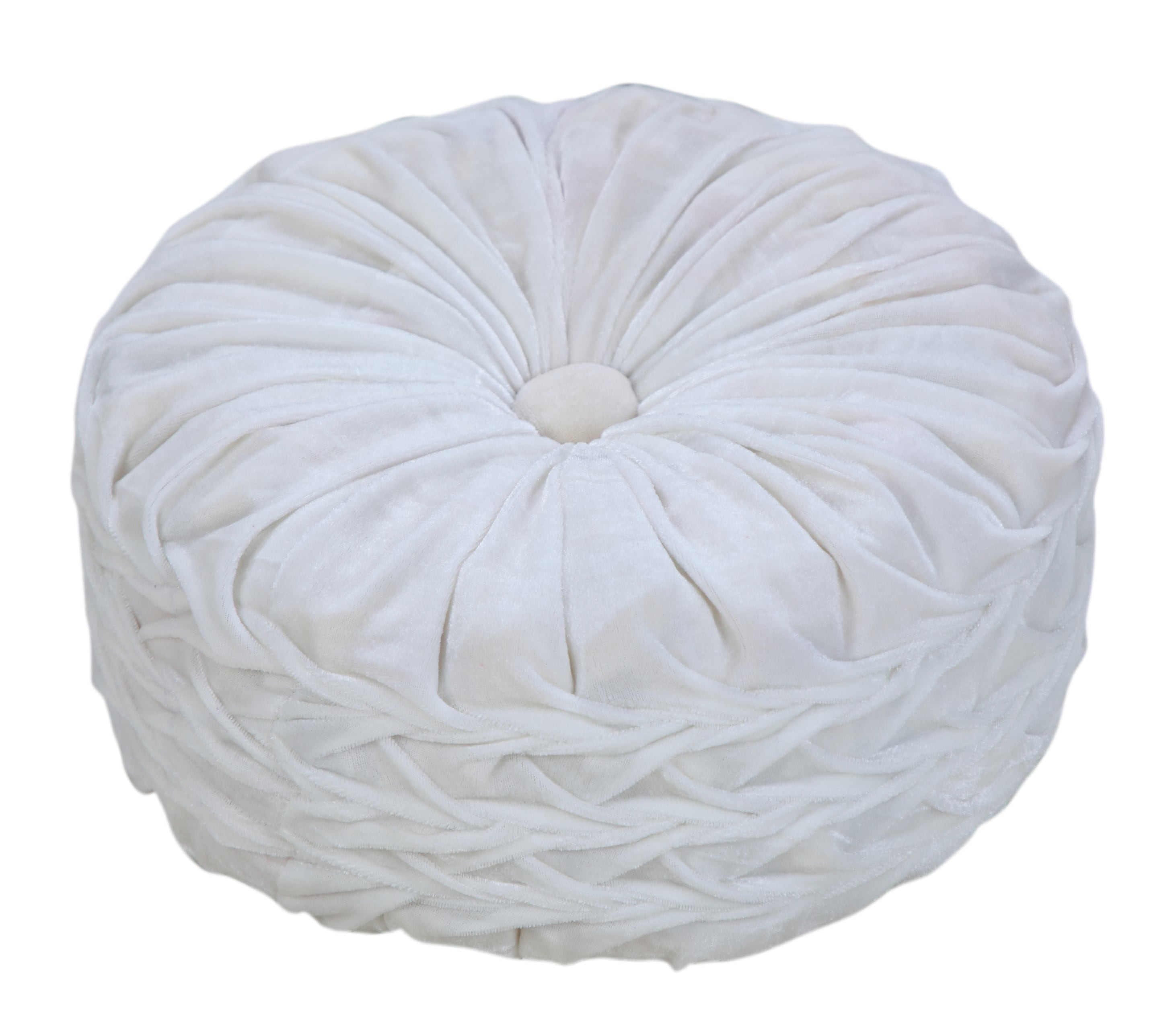 Timberbrook TFP001 Taylor 12-in x 12-in Ivory Round Indoor Decorative Pillow