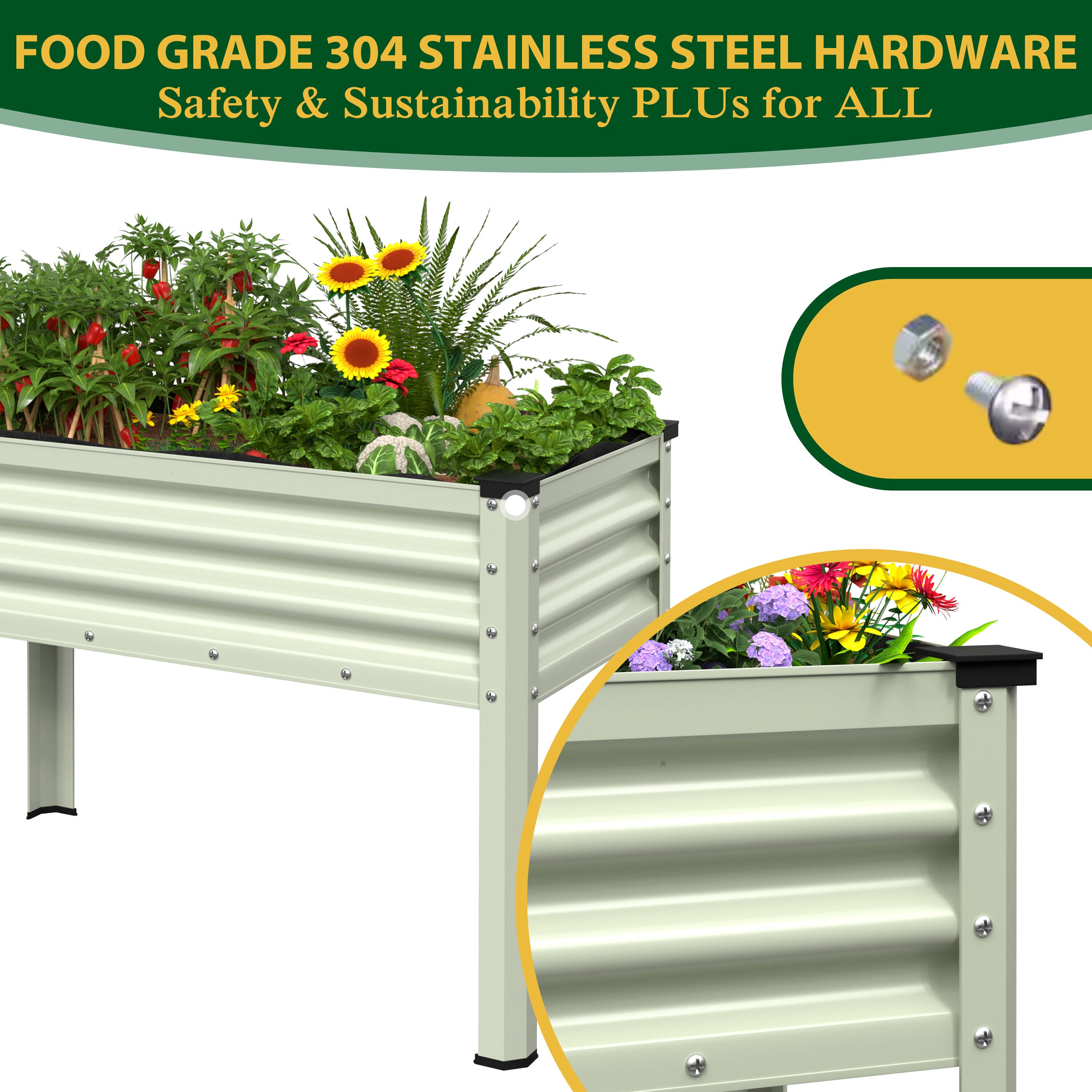 VEIKOUS PG0102-63-03CW Raised-Garden-Beds - View #7