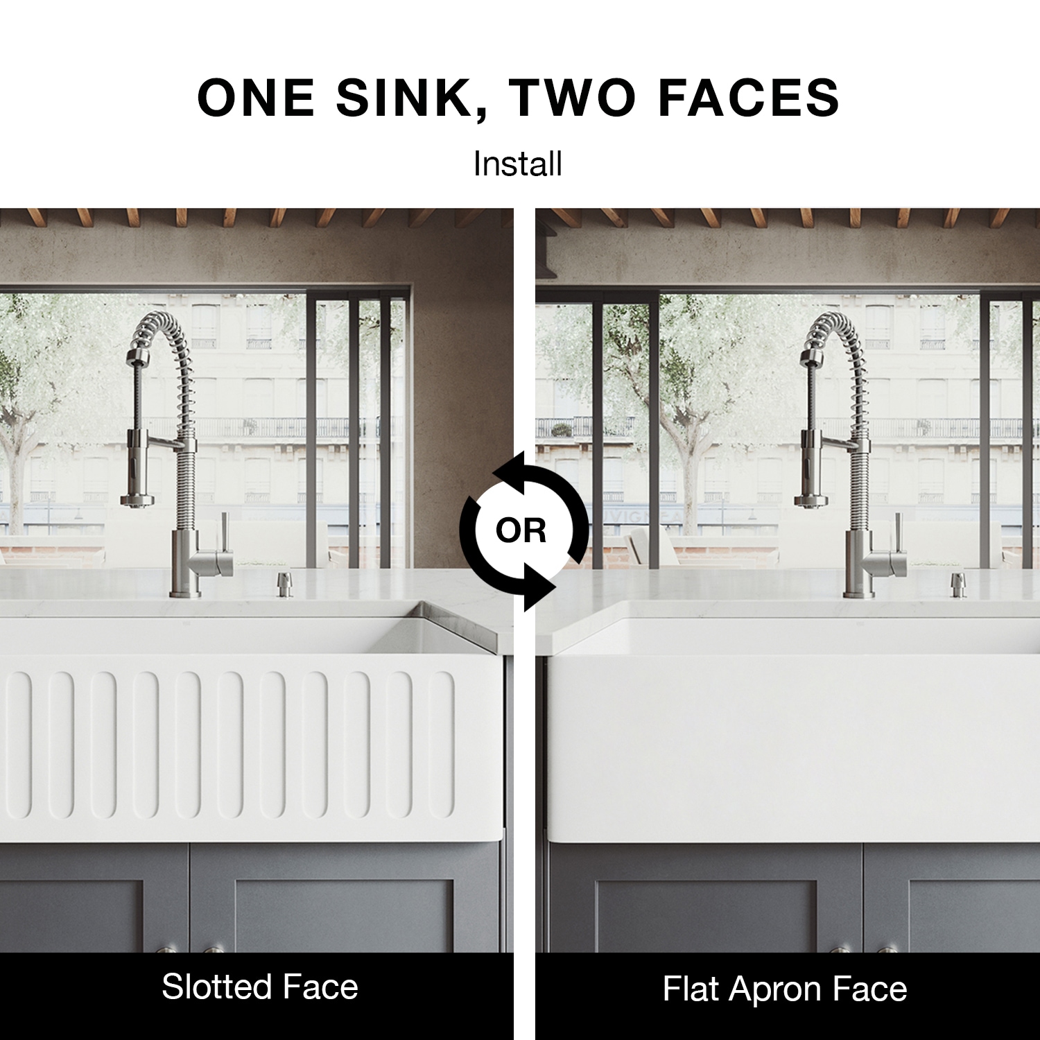 VIGO VGRA3318CS Kitchen-Sinks - View #3