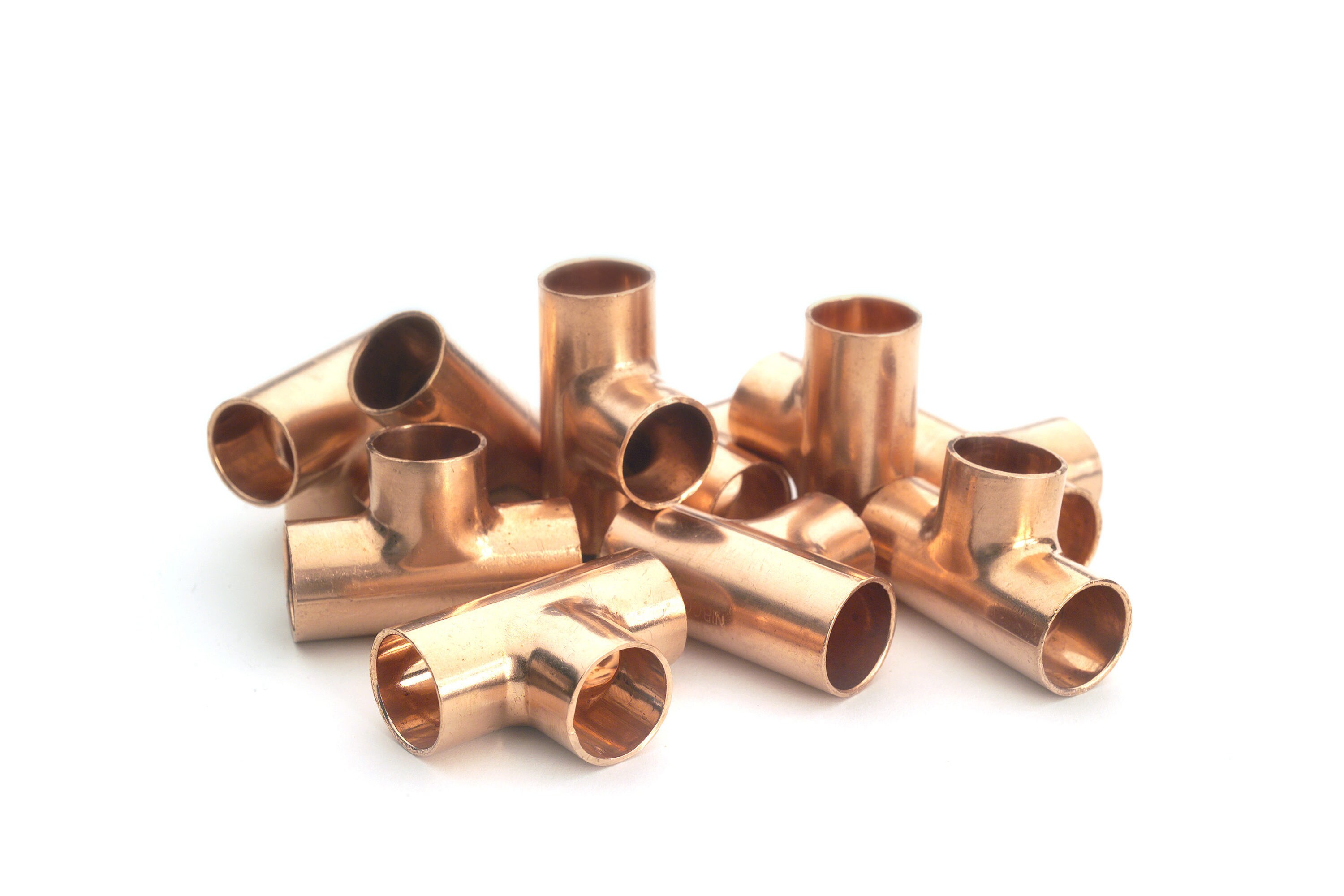 1/2 in. Copper Tee Fitting with Solder Cups (5-Pack)