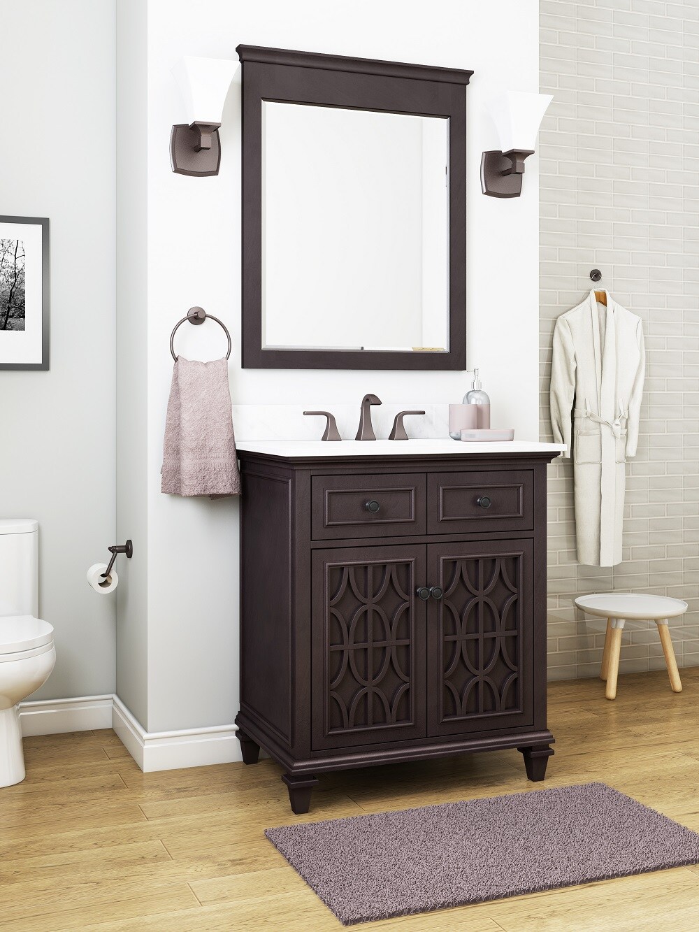 allen + roth WSLW30LTV Bath-Vanity-Combo - View #12