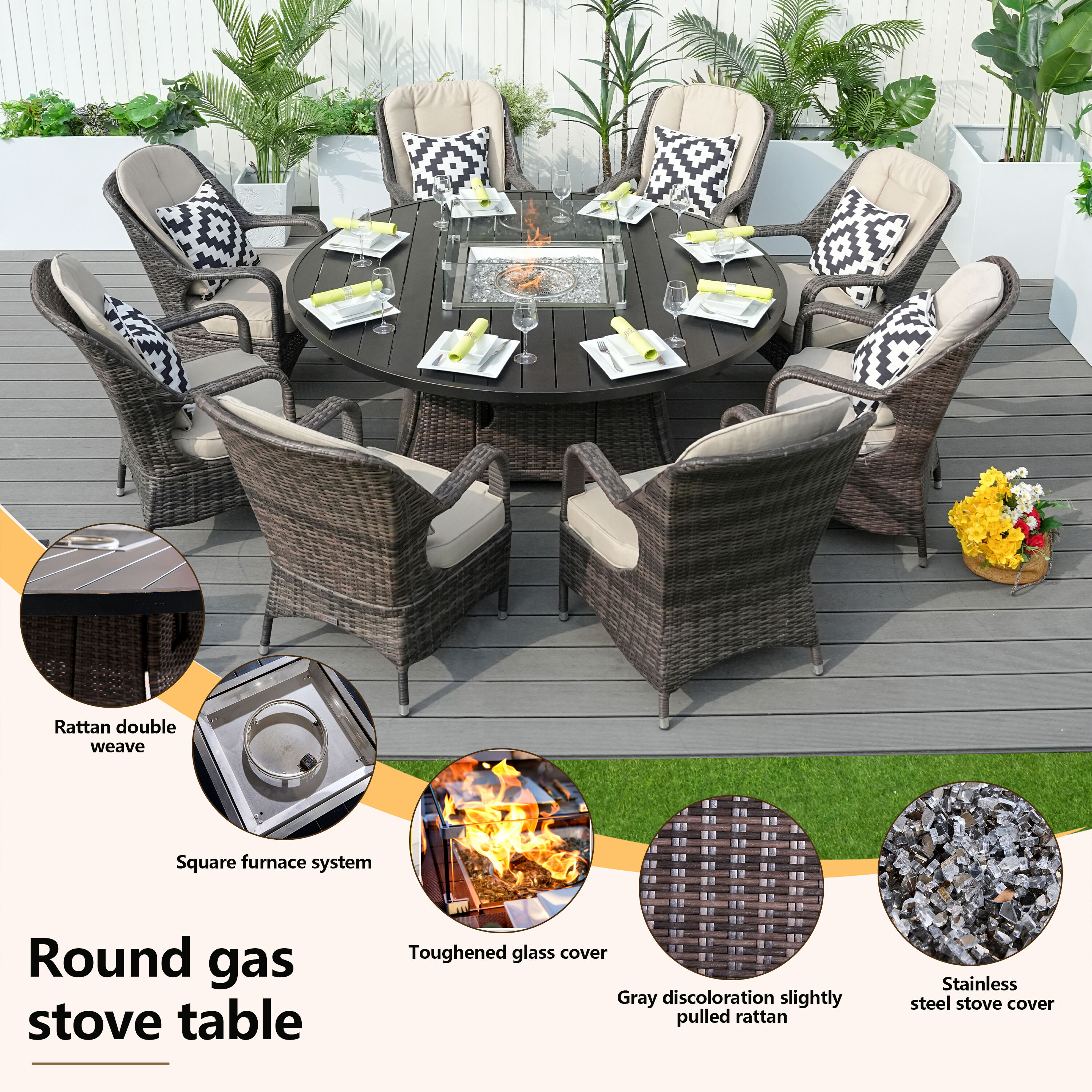 Moda Furnishings MD-PAG-1108 Patio-Dining-Sets - View #4