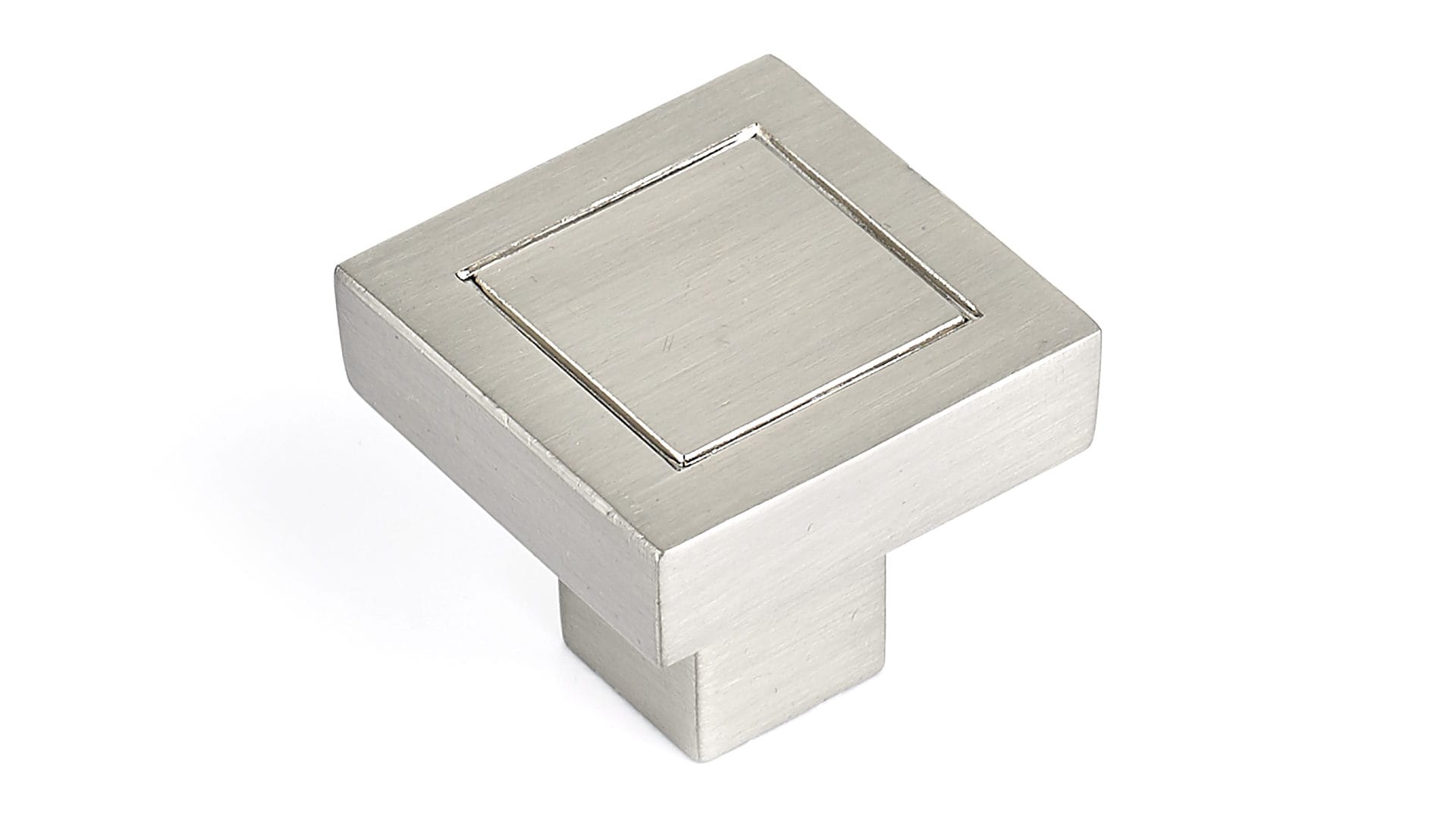 Richelieu BP2537024195 Belleville 15/16-in Brushed Nickel Square Transitional Cabinet Knob