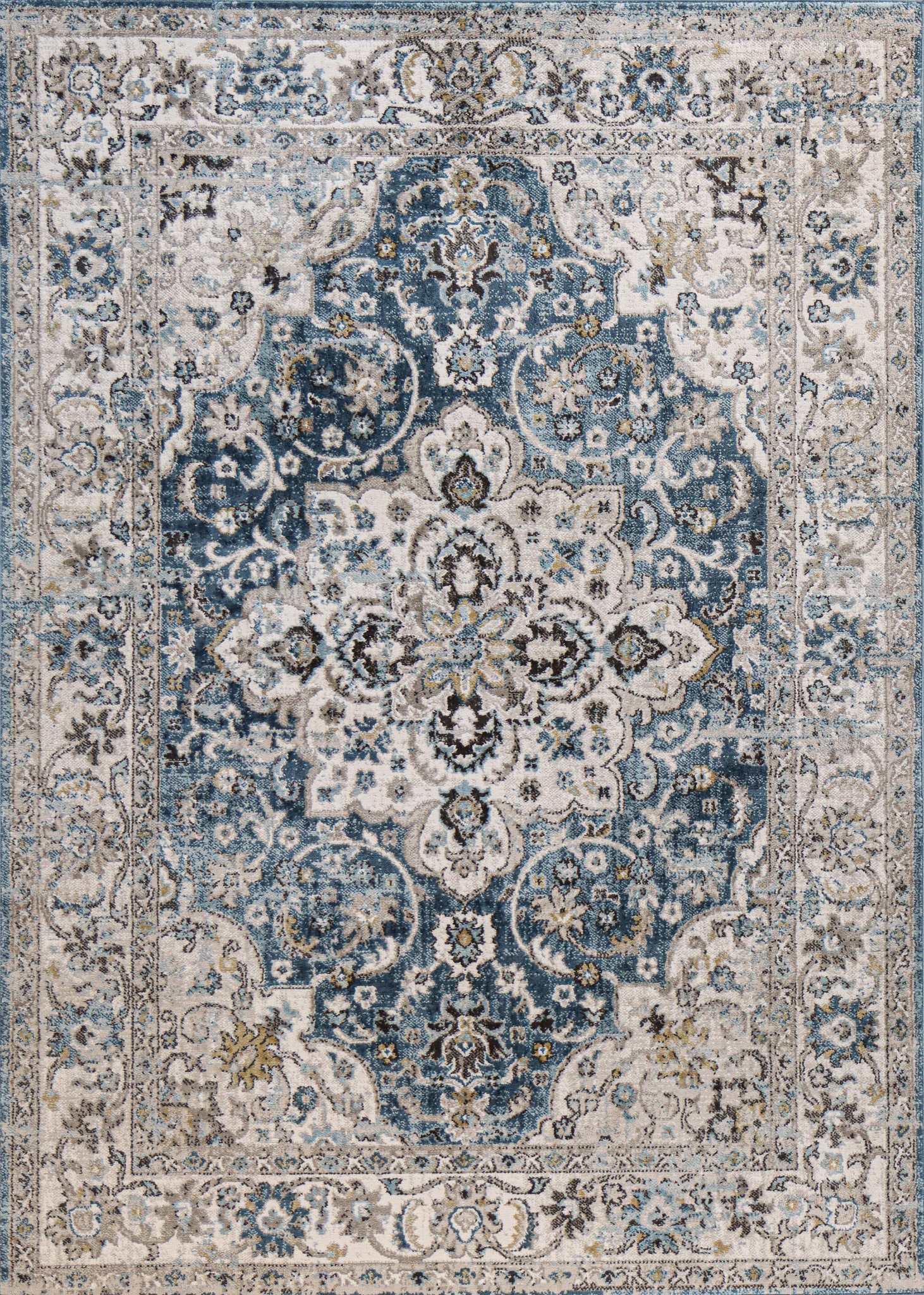 Bashian 649652320113 Ashland 5 x 8 (ft) Blue Rectangular Indoor Geometric Area rug