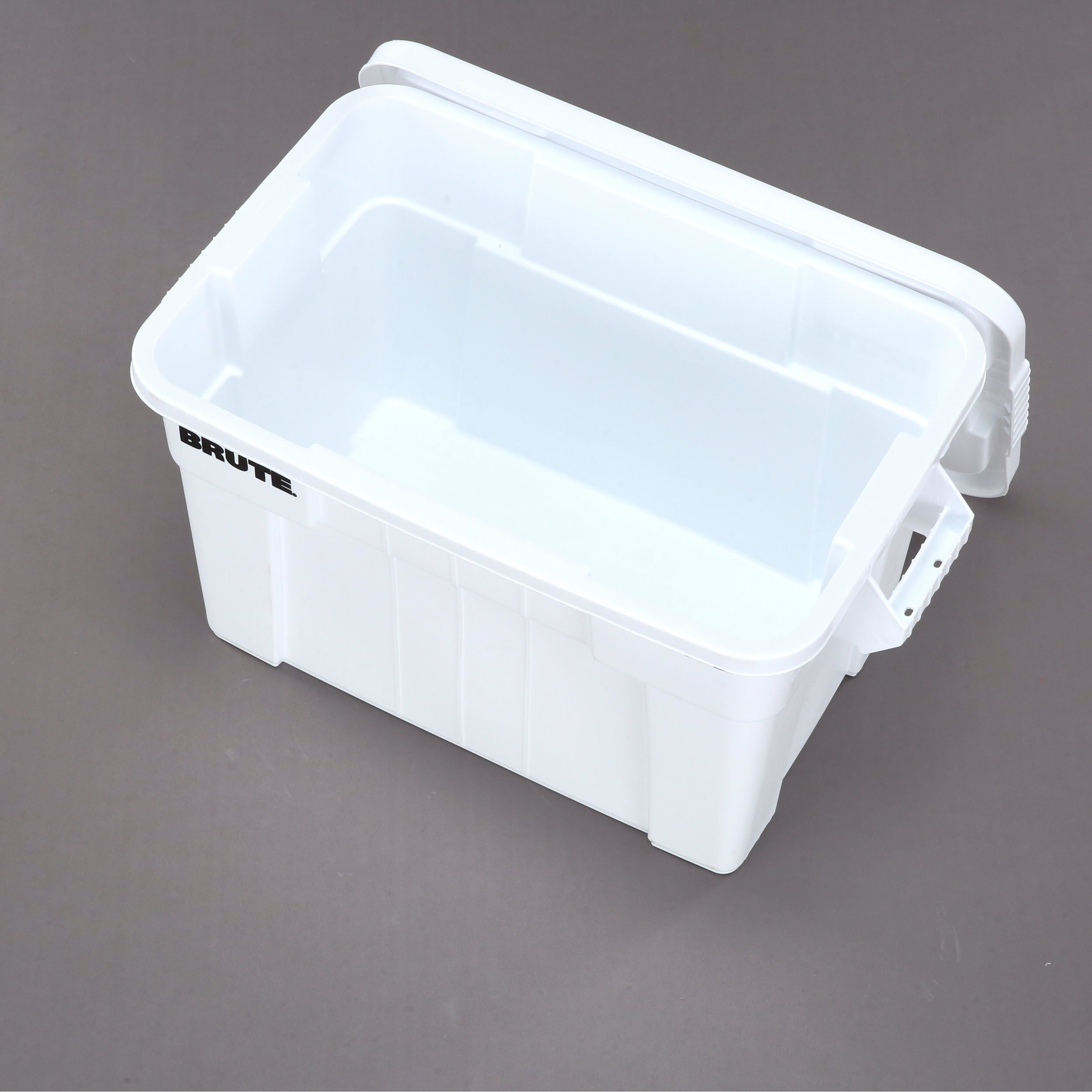 5 x 4400ml White Plastic Rectangular Tamper Proof Tubs with Lids & Handles 