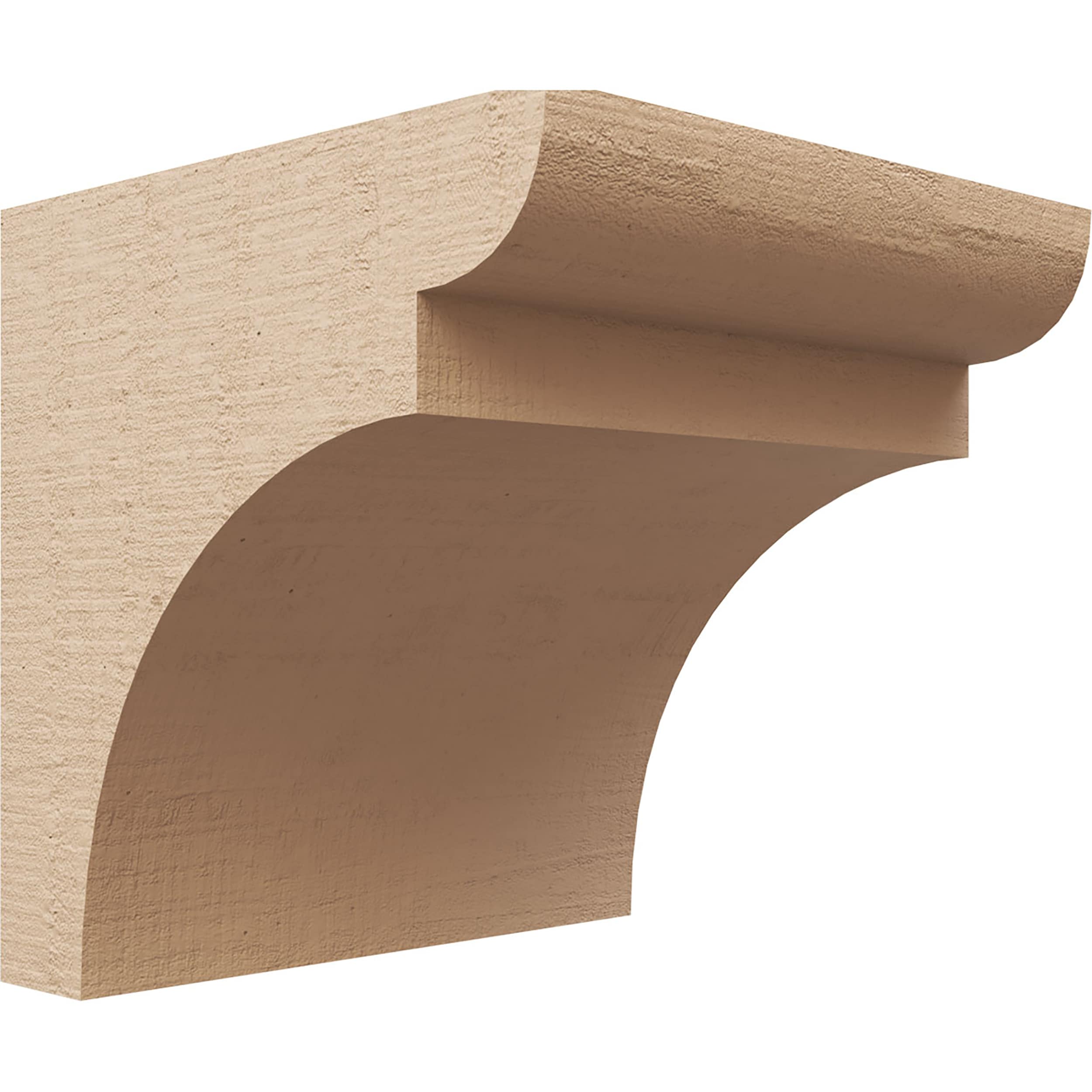Ekena Millwork CORU09X09X09YORRCPR 9-in x 9-in x 9-in Rough Cedar Woodgrain TimberThane Primed Urethane Paintable/Stainable Corbel