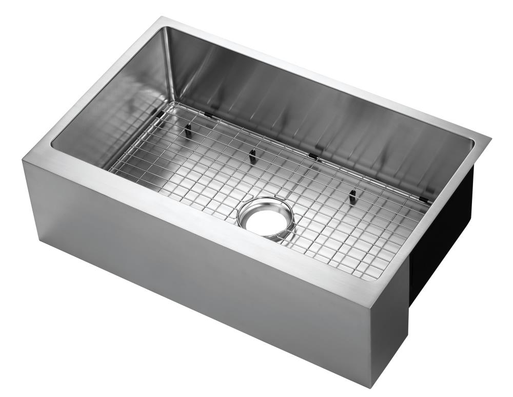 CMI Compass Farmhouse Apron Front 33-in x 21-in Stainless Steel Single ...