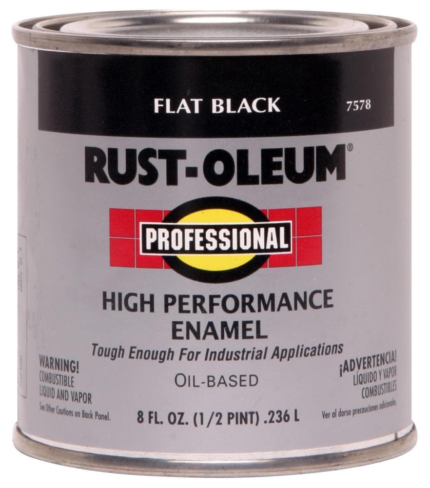 Rust-Oleum Professional 1 gal. High Performance Protective Enamel Flat Black Interior/Exterior Metal Paint (2-Pack) 242251