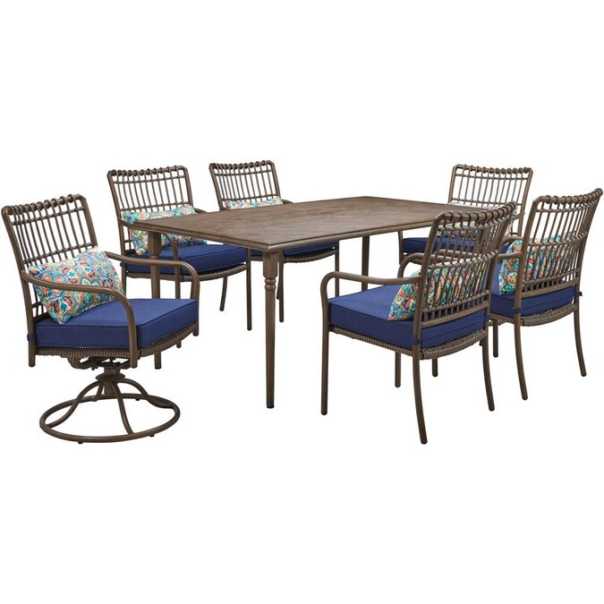 Hanover Sumdn7pcsw2 Nvy In The Patio Dining Sets Department At Com - Orchard Supply Patio Furniture Deals