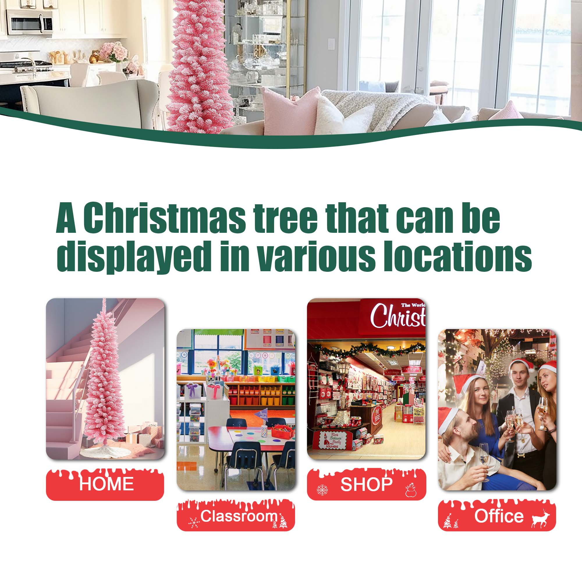 LuxenHome WHAP1781 Artificial-Christmas-Trees - View #12