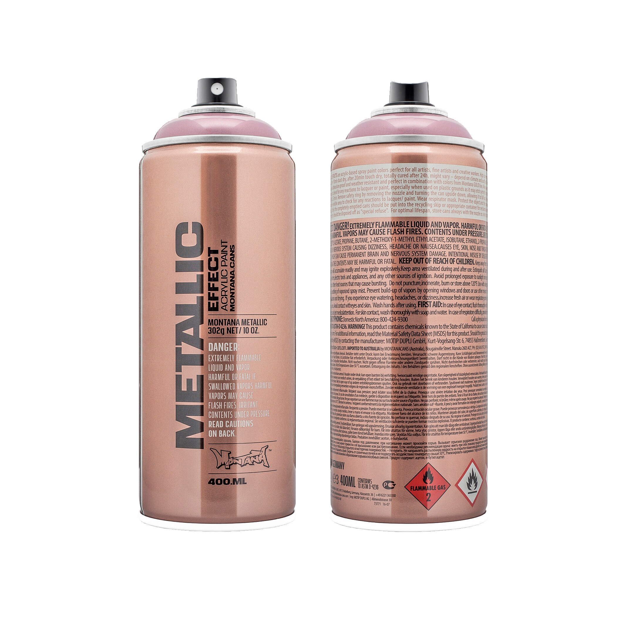 Rust-Oleum 400ml Metallic Finish Spray Paint in Gun Metal, Rose Gold, White  Gold