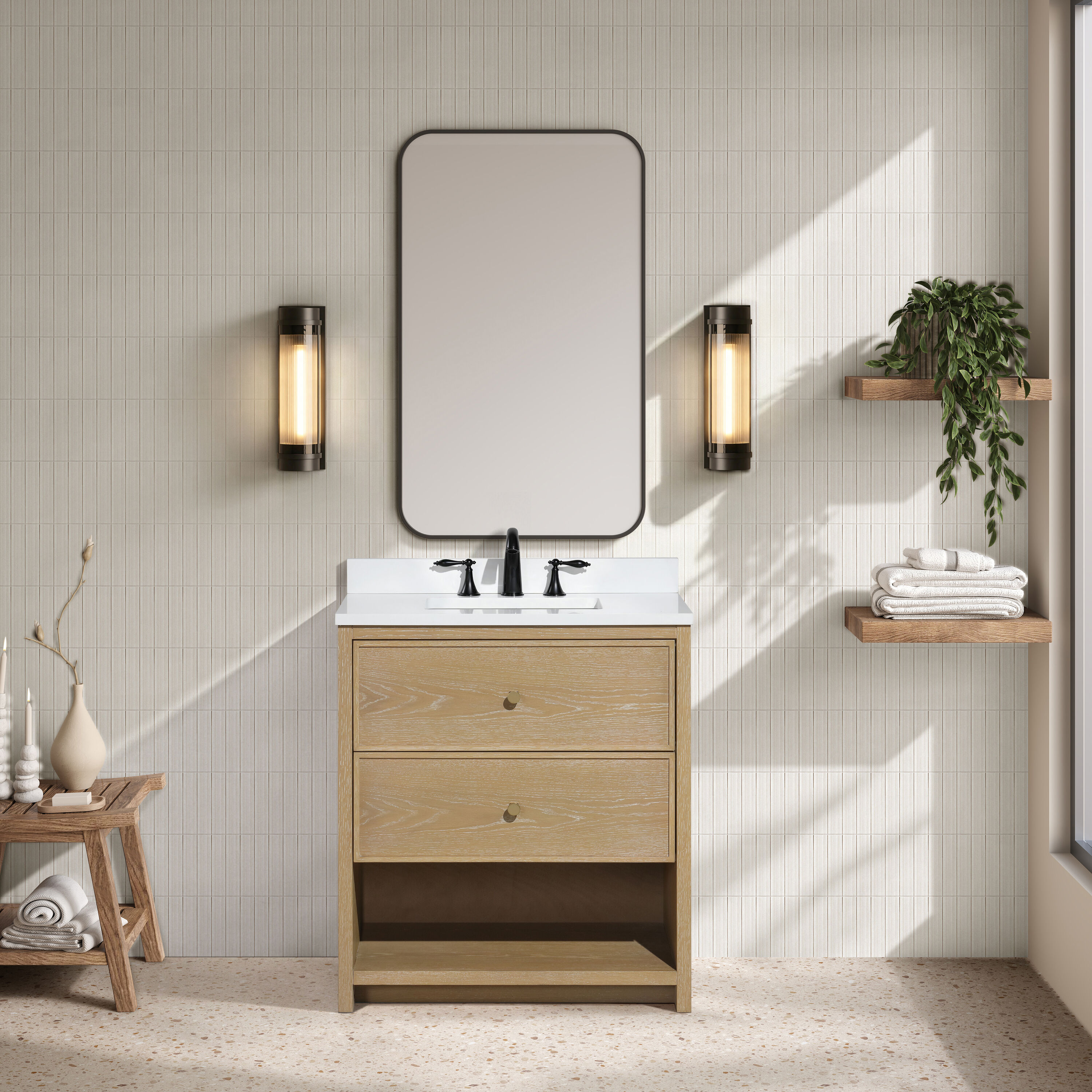 Ari Kitchen & Bath AKB-CAROLINA-30-OAK Bath-Vanity-Combo - View #7