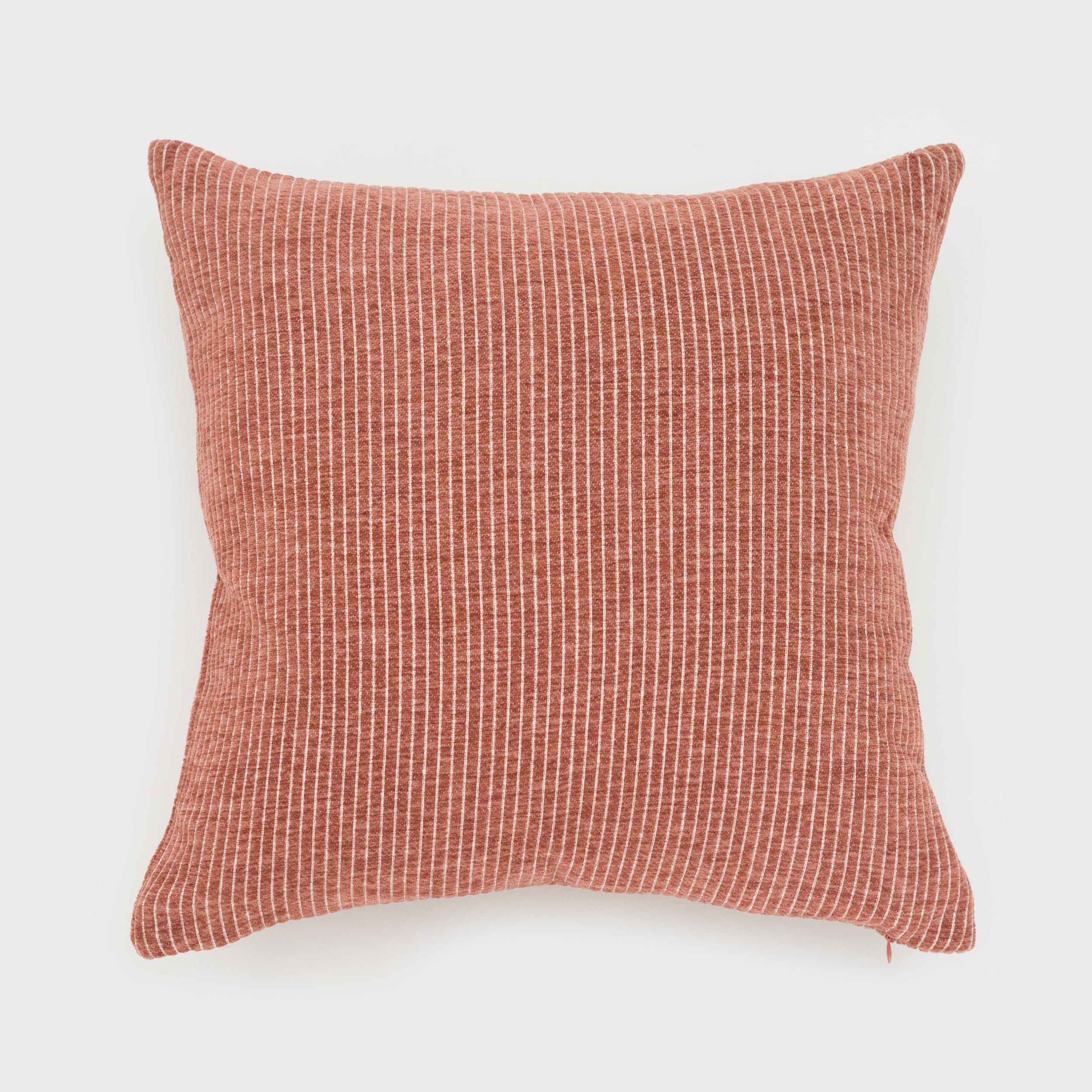 EVERGRACE EG7196936 Elsa Reversible Stripes 18-in x 18-in Copper Brown Square Indoor Decorative Pillow