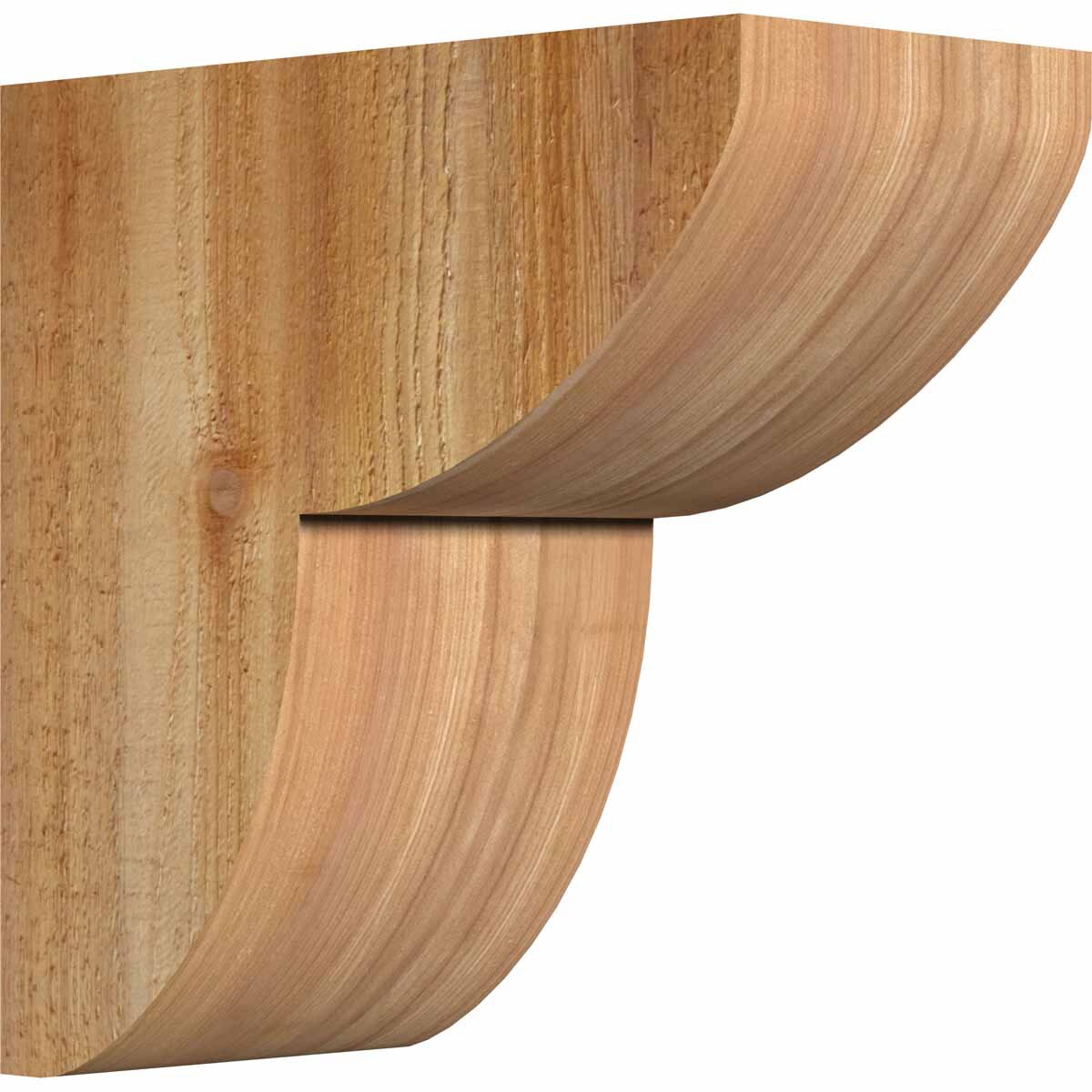 Ekena Millwork COR06X12X12CRE00RWR 6-in x 12-in x 12-in Crestline Unfinished Western red cedar Wood Paintable/Stainable Corbel