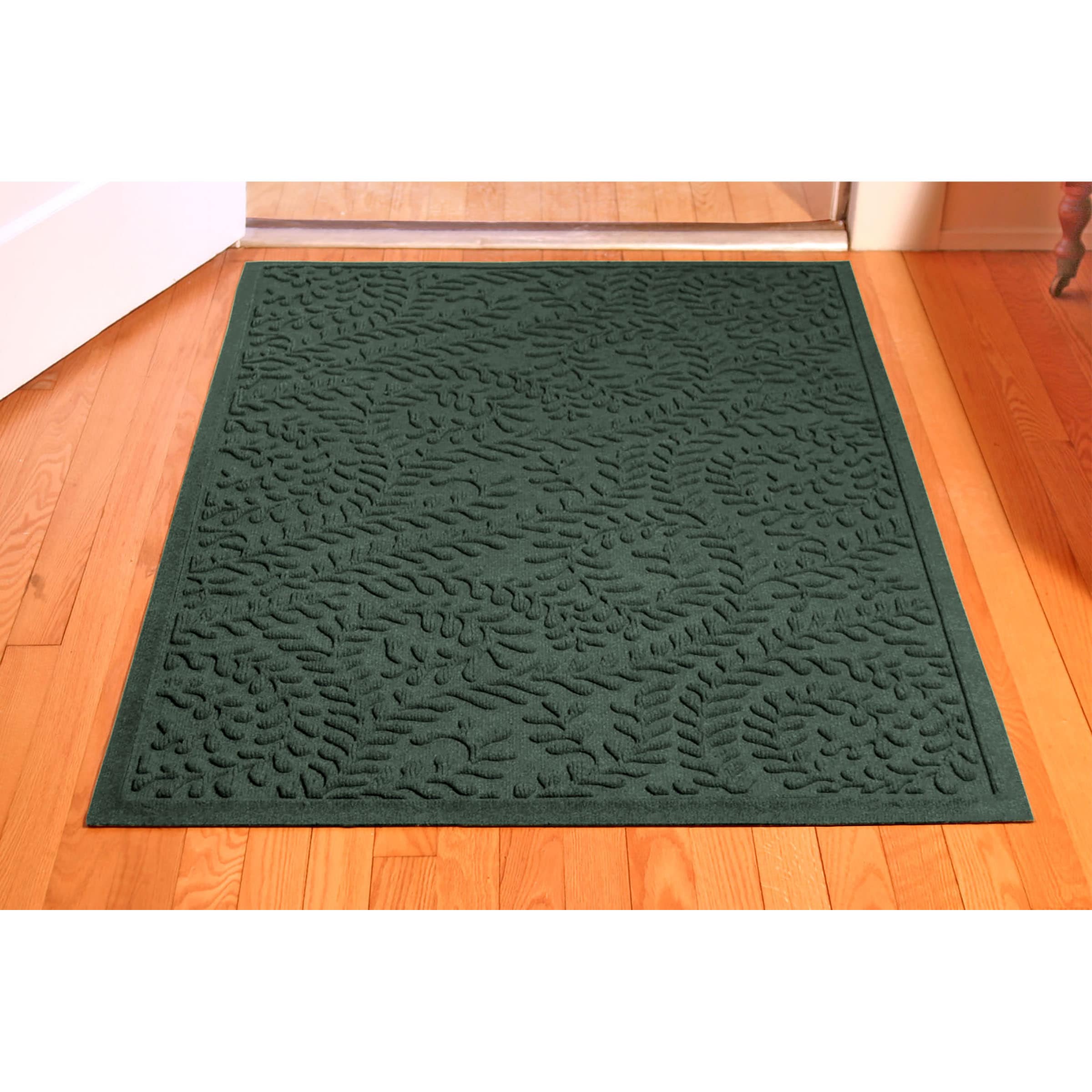 WaterHog 20378590035 3-ft x 5-ft Evergreen Polyester Rectangular Indoor or outdoor Decorative Door mat