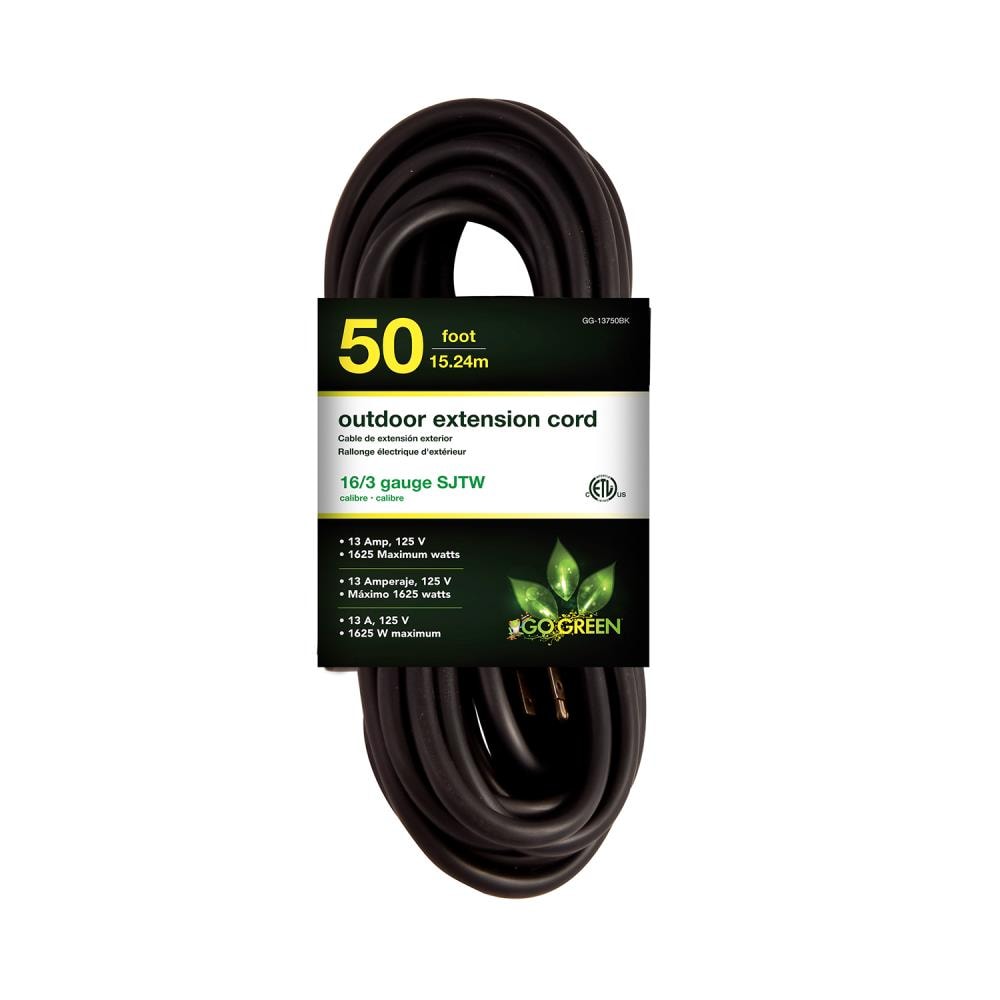 50 ft. x 16/3 Gauge Indoor/Outdoor Extension Cord, Green