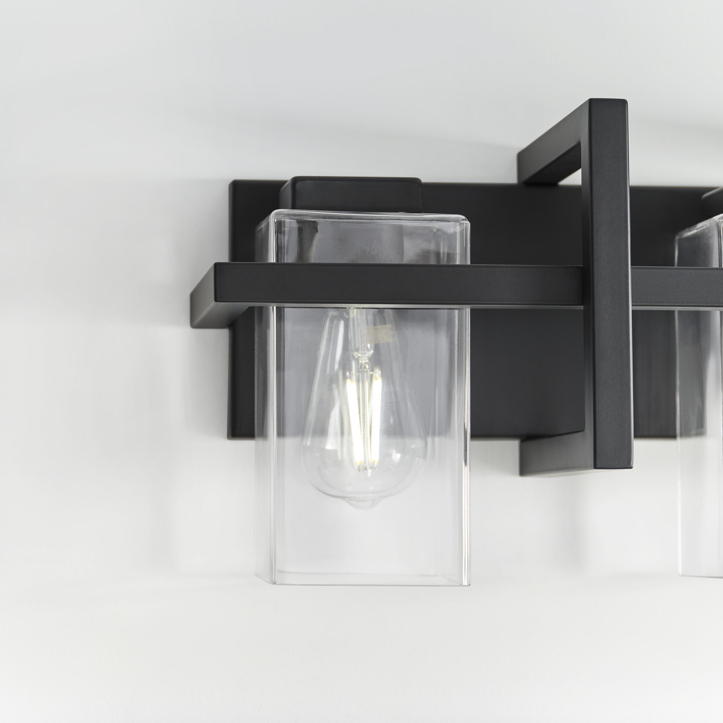 Midnight Black Steel 4-Light Dimmable Vanity Fixture
