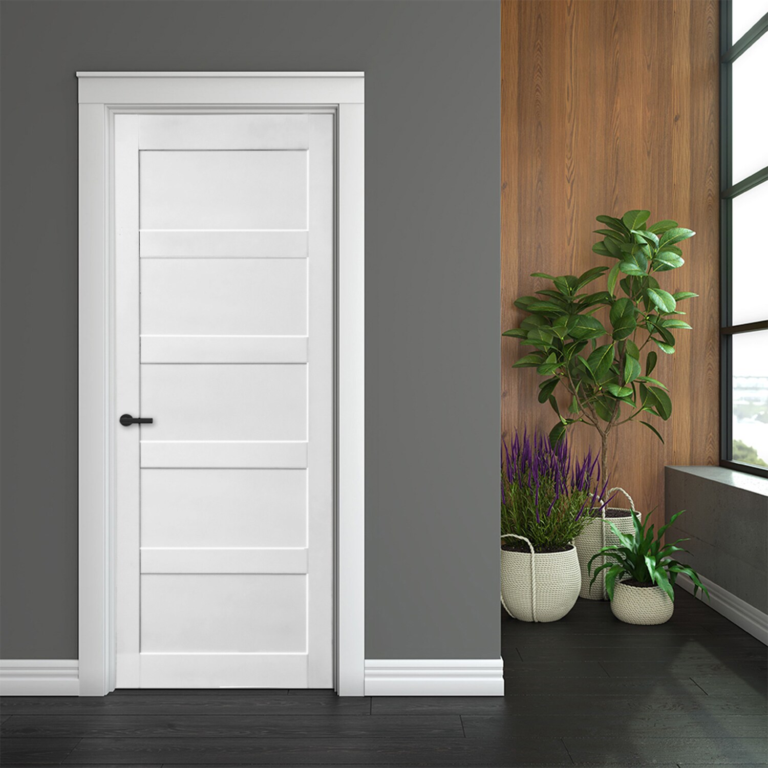 SINOFURN SYB590059WT Barn-Doors - View #3