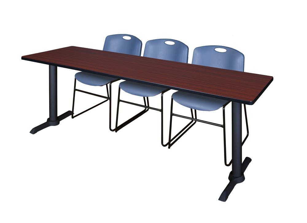 Regency MTRCT8424MH44BE Training Brown 4-Person Training Table (84-in W x 29-in H)