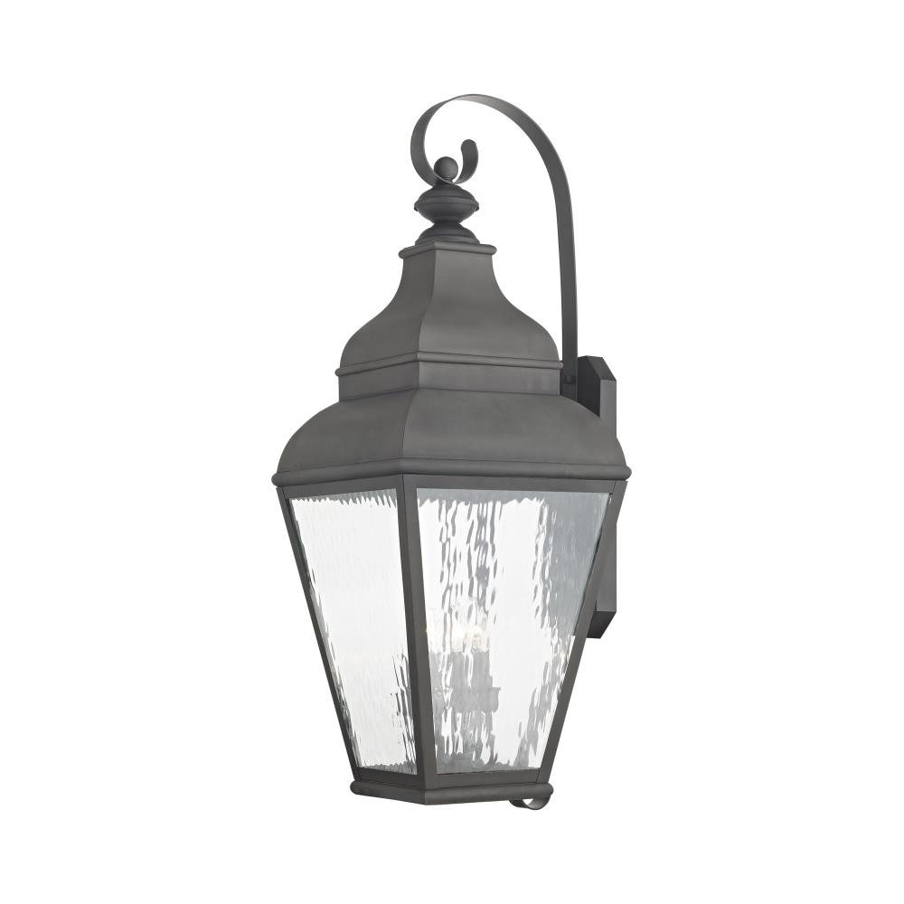 Livex Lighting 2607-61 Exeter 4 -Light 37-in H Matte Black Hardwired Outdoor Wall Light