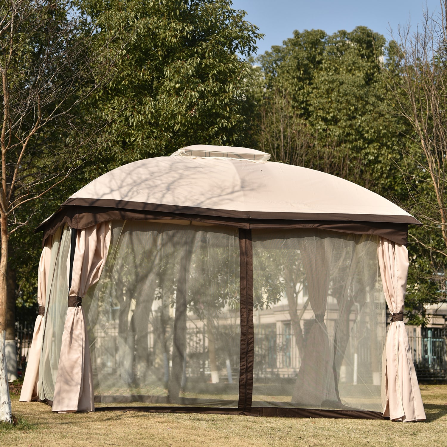SINOFURN SYA020159BG Wood-Resin-Gazebos - View #10