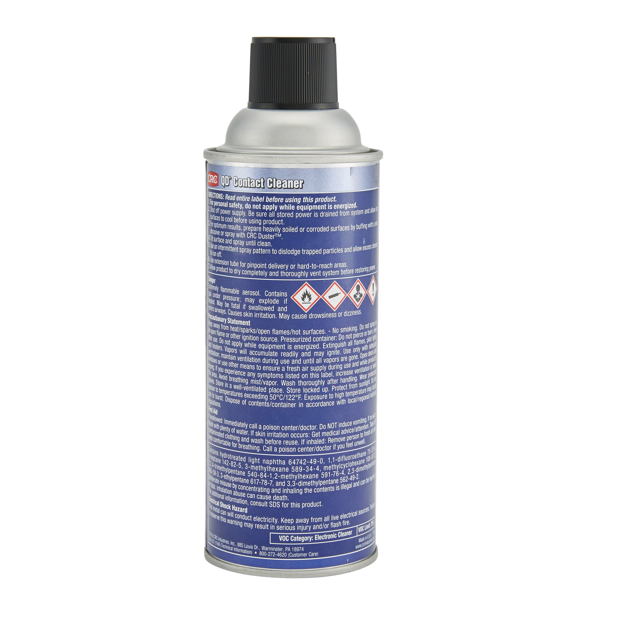 CRC QD Contact Cleaner 11 oz. - Fast Evaporating, Residue-Free, Safe for  Electronics - NSF K2 Registered in the Electronic Cleaners department at