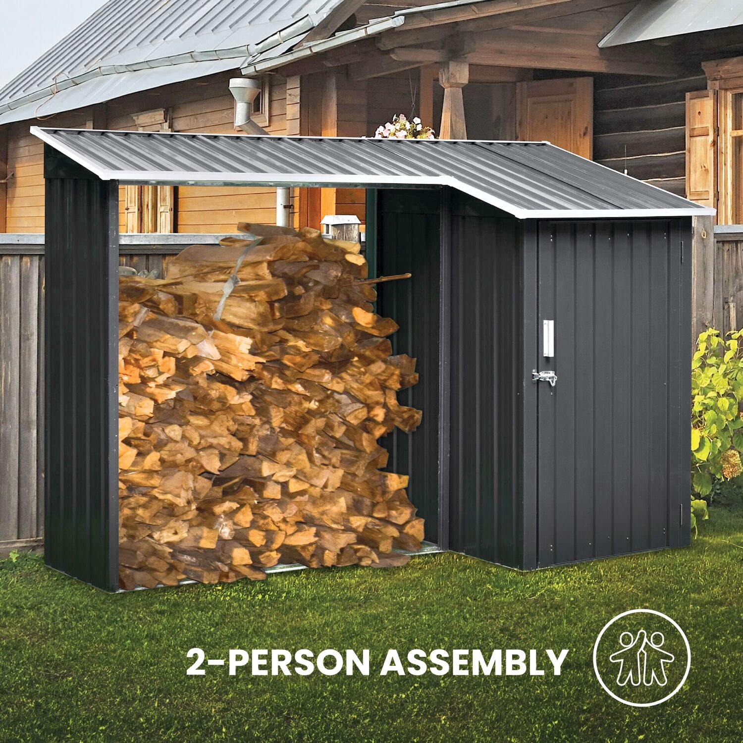 Hanover HANMLTIWDSHD-GRY Metal-Storage-Buildings-Sheds - View #11