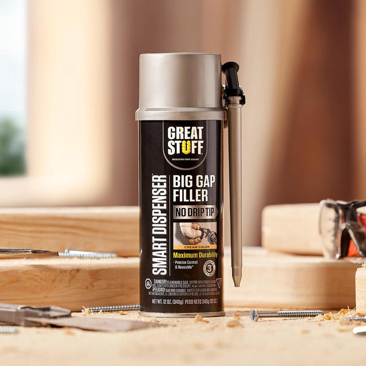GREAT STUFF Big Gap Filler 12-oz Smart Dispenser Indoor/Outdoor Spray Foam Insulation Canister