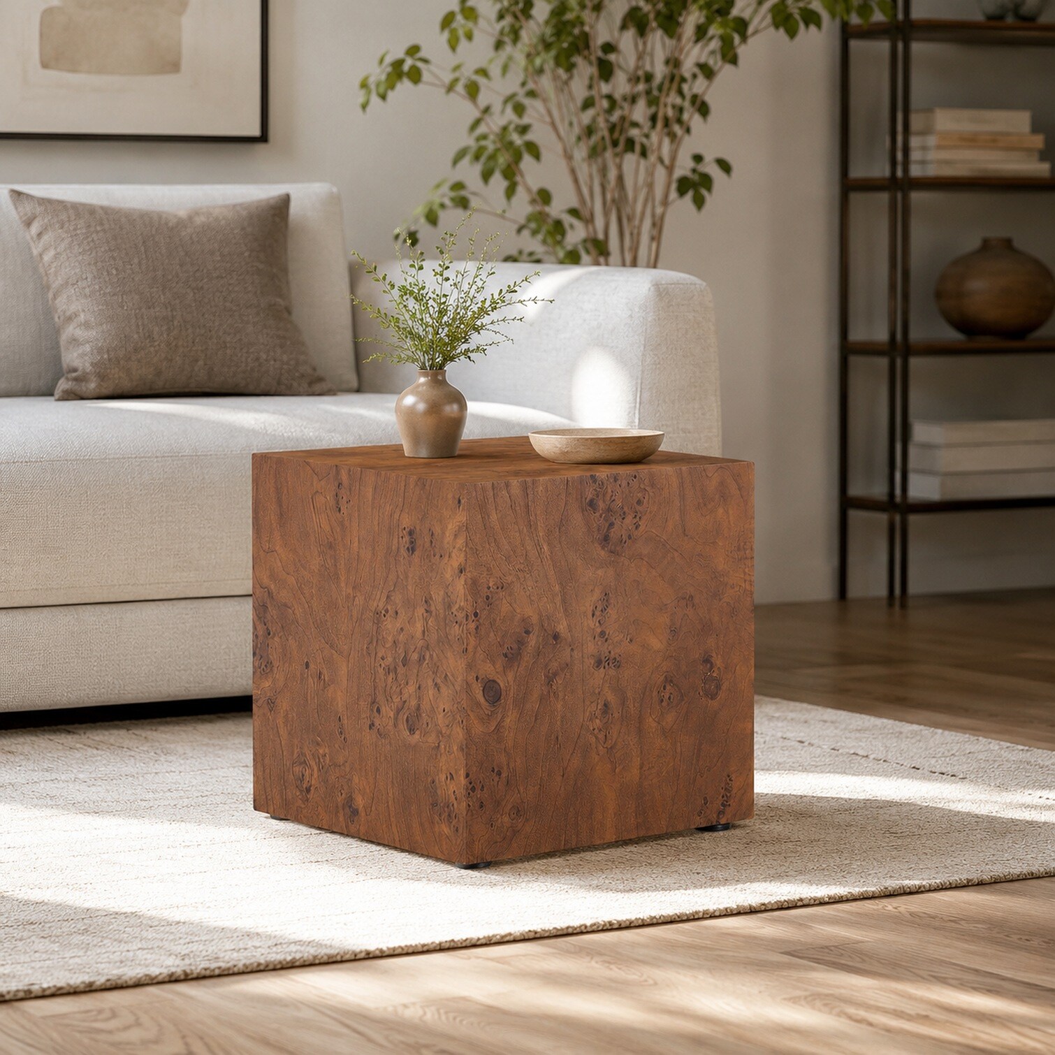 chillscreamni Adjustable Design Table in Walnut 15.7 in with Practical ...