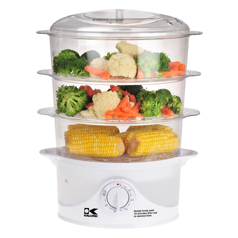 Brentwood Electric 5 Quart Stackable 2 Tier Stainless Steel Food