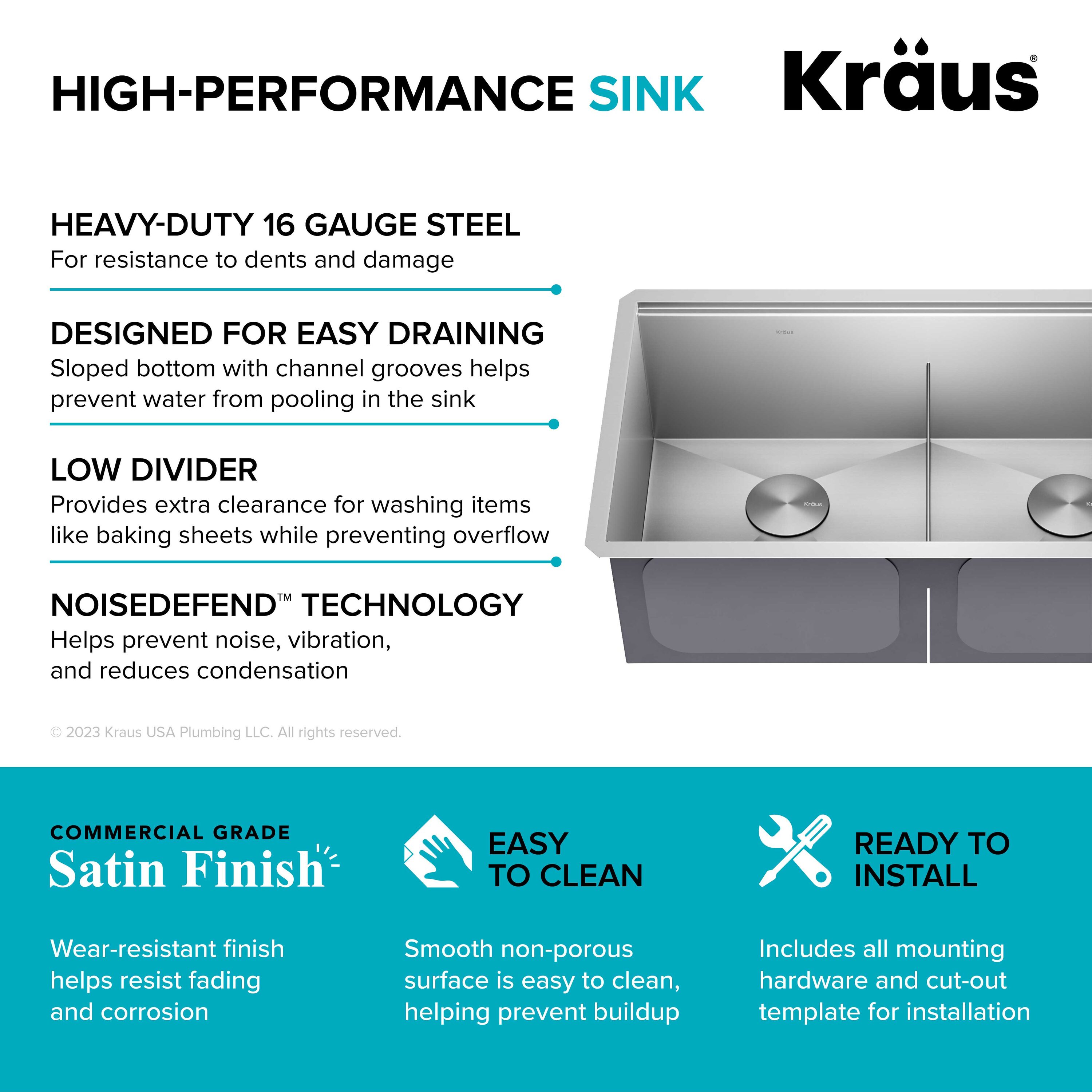 Kraus KWU112-33 Kitchen-Sinks - View #13