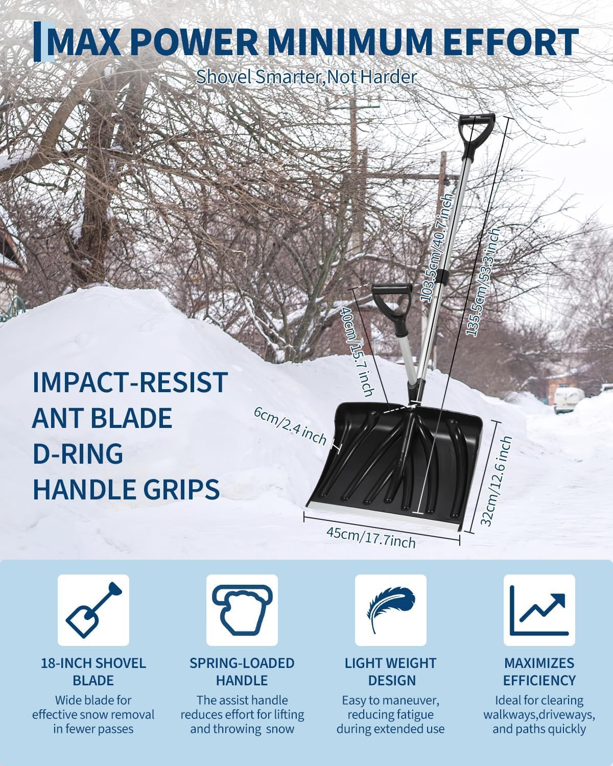 IdealHouse JOEY-Z9V6WGA0KBCO Snow-Shovels - View #2