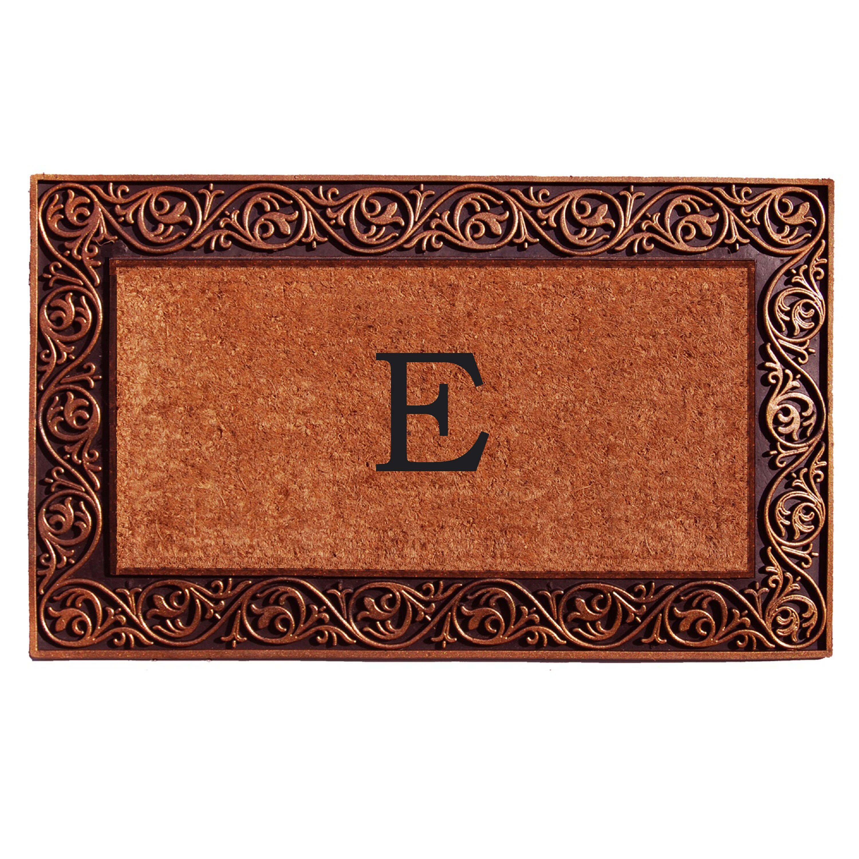 Callowaymills 10003BRNZE 2-ft x 3-ft Natural/Bronze Coir/Rubber Rectangular Indoor or outdoor Decorative Door mat