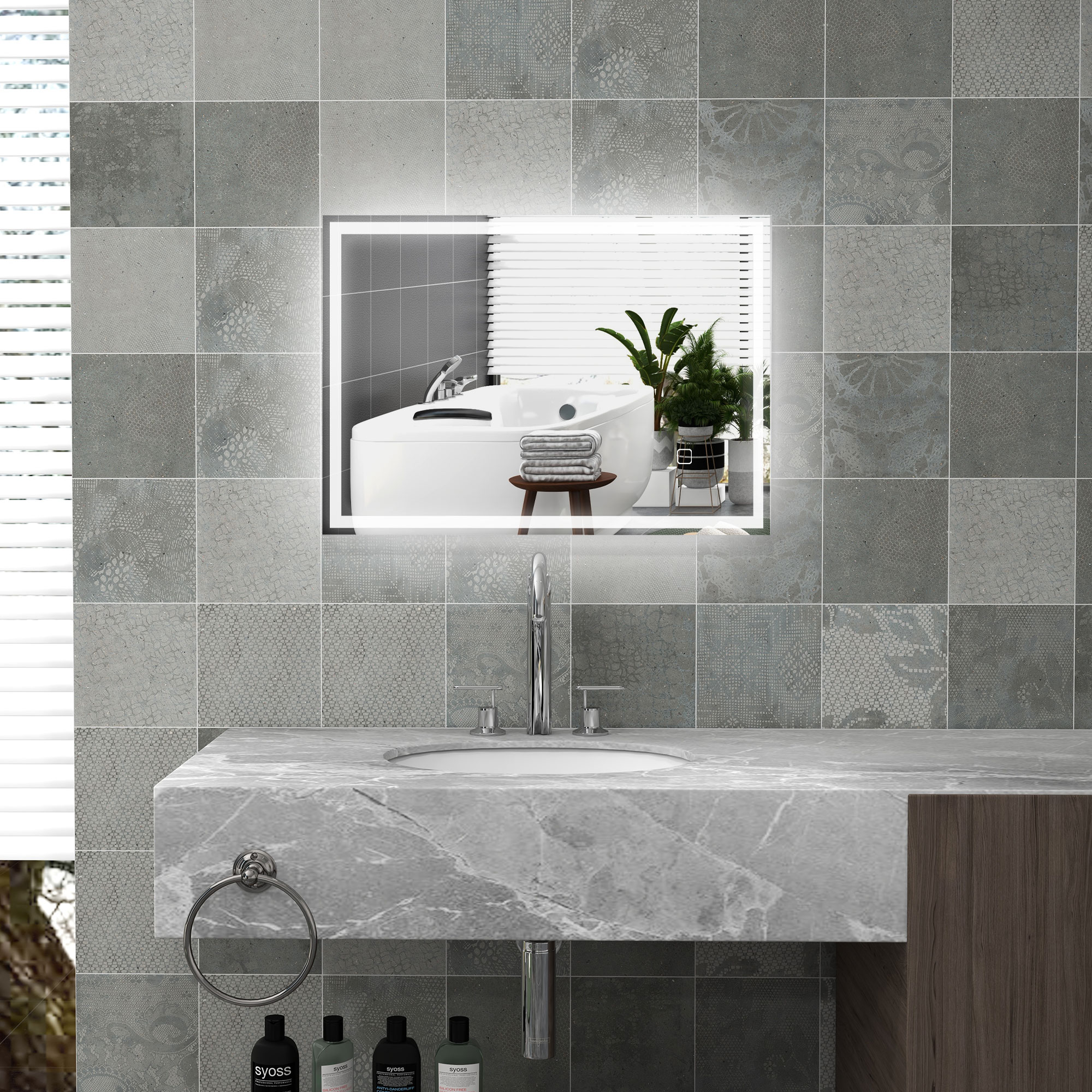 AAZJ ASB-P173993 Framed-Bath-Mirrors - View #4