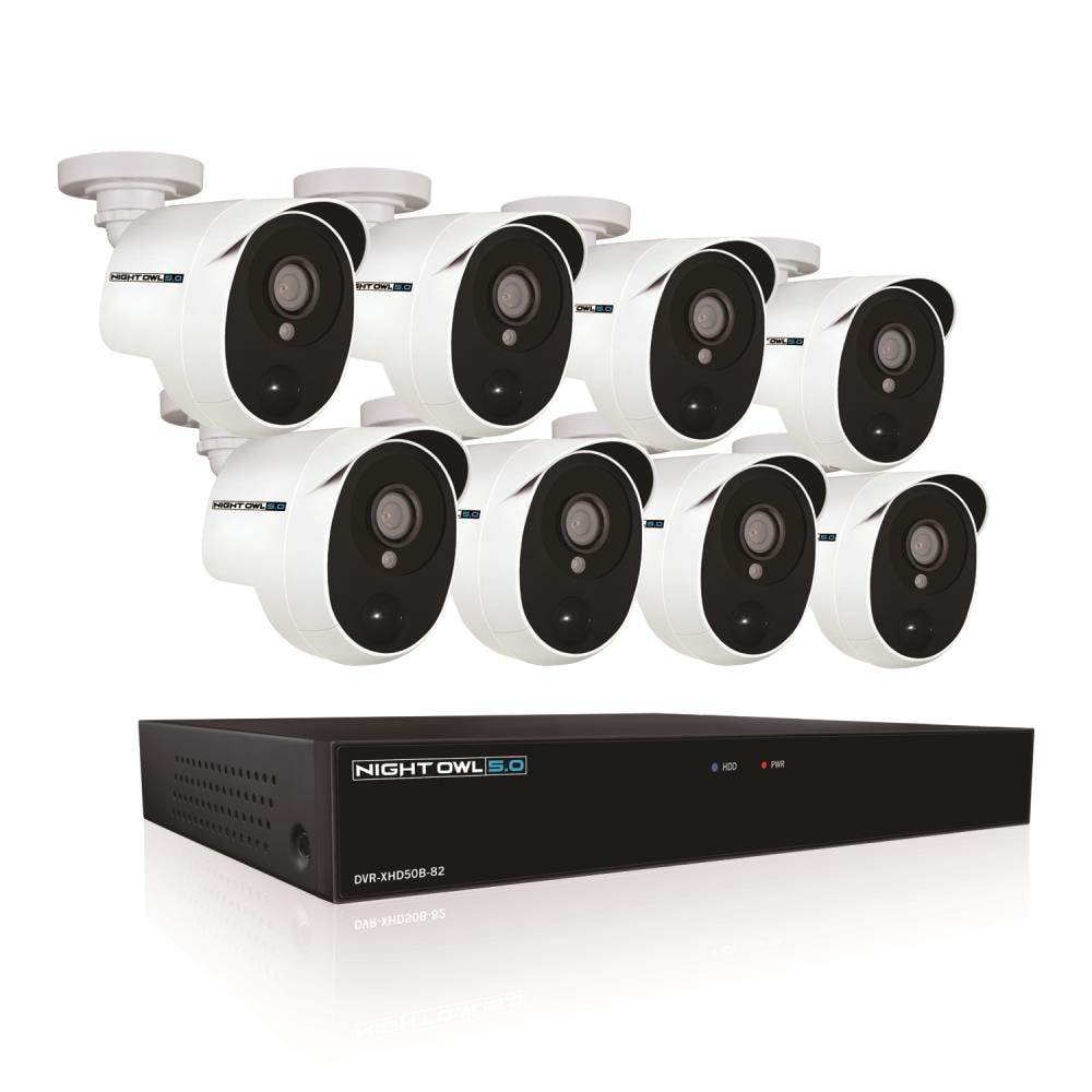 Night Owl XHD502-88P-B Outdoor 8-Camera Wired Plug-in 2Tb Hard Drive Security Camera System