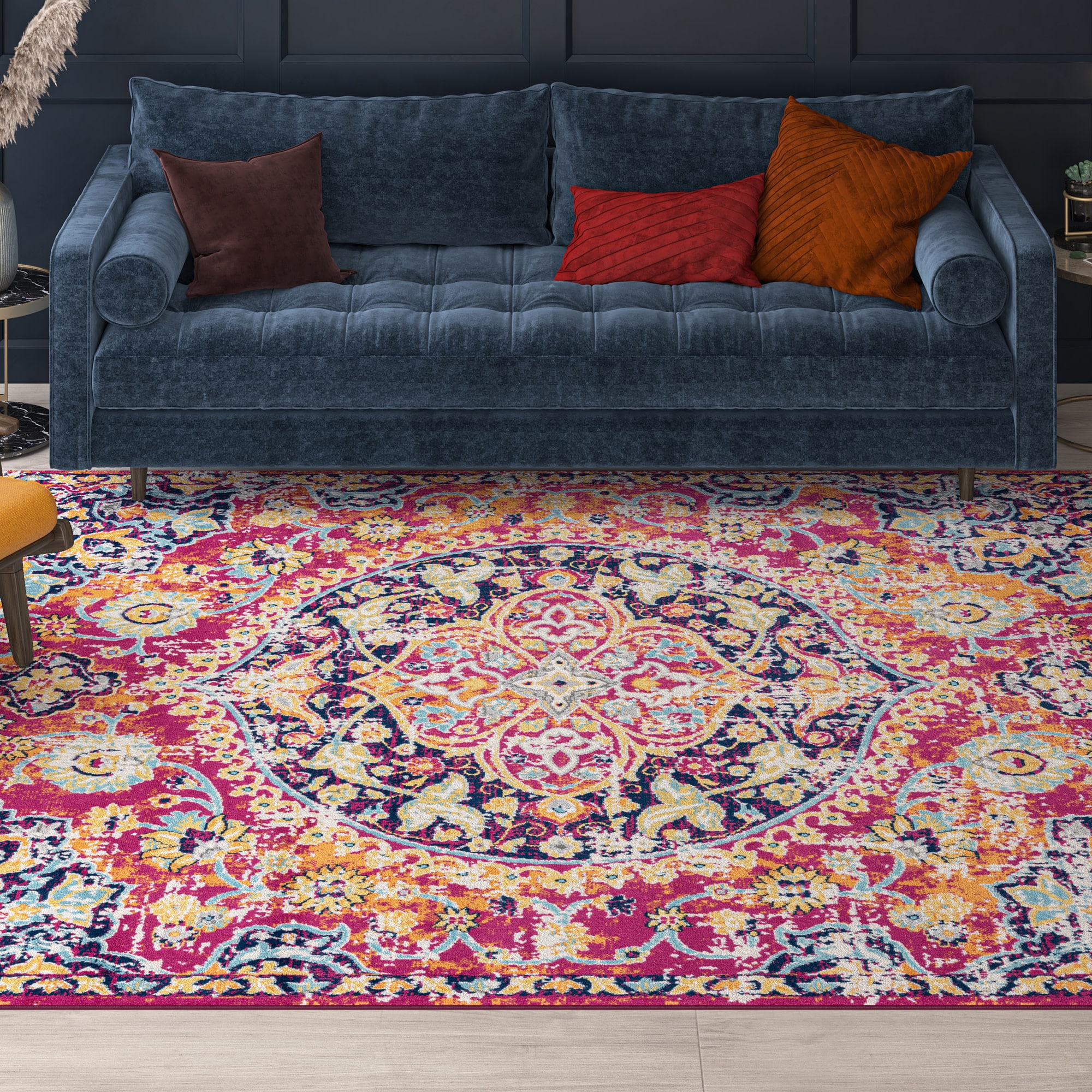 Tayse DYN1442 8X10 Dynamic 8 x 10 (ft) Loomed Polypropylene Pink Rectangular Indoor Area rug