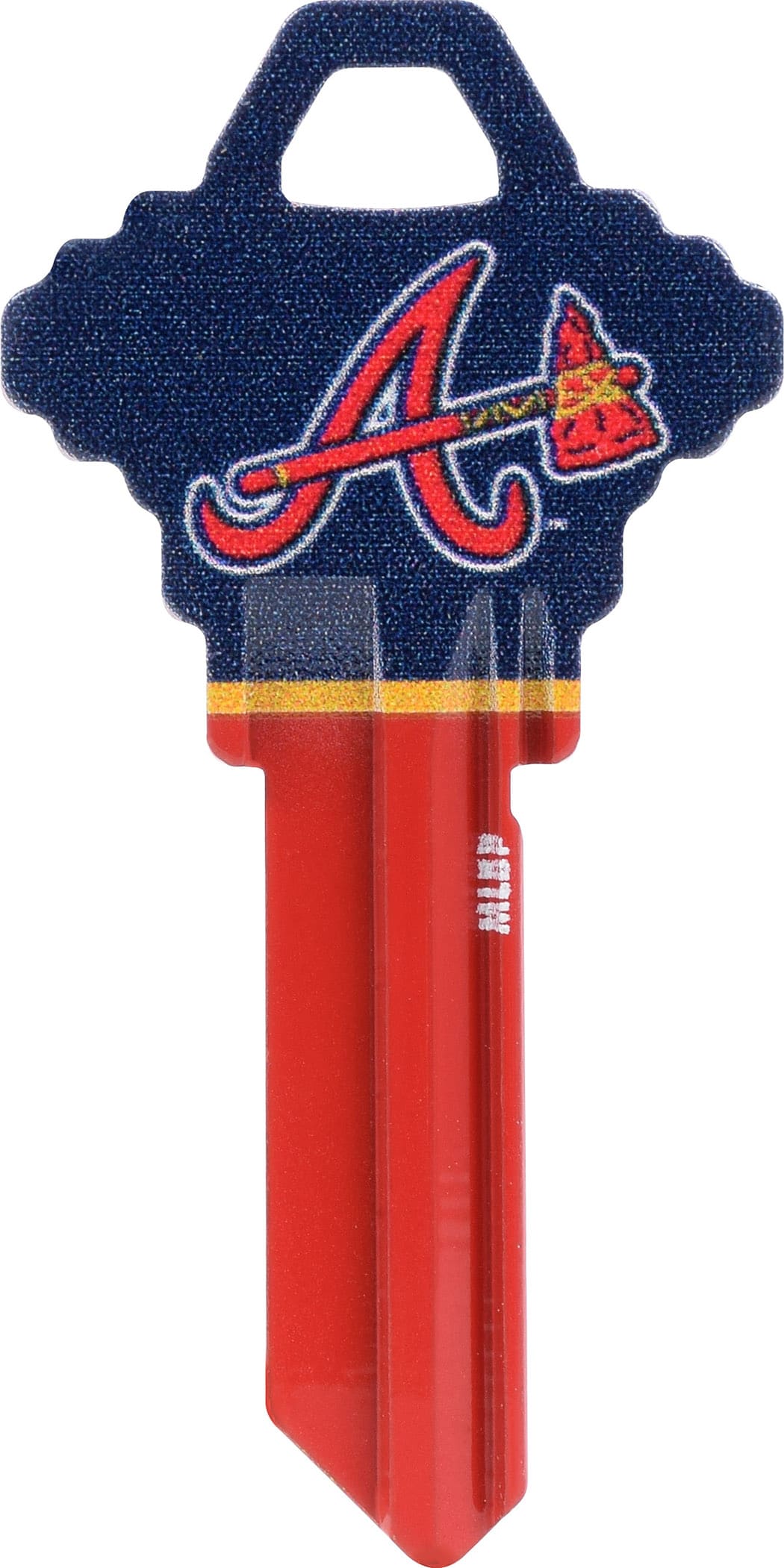 Fanatix 89651 Atlanta Braves Painted team colors Blank Brass House/Entry Key Blank