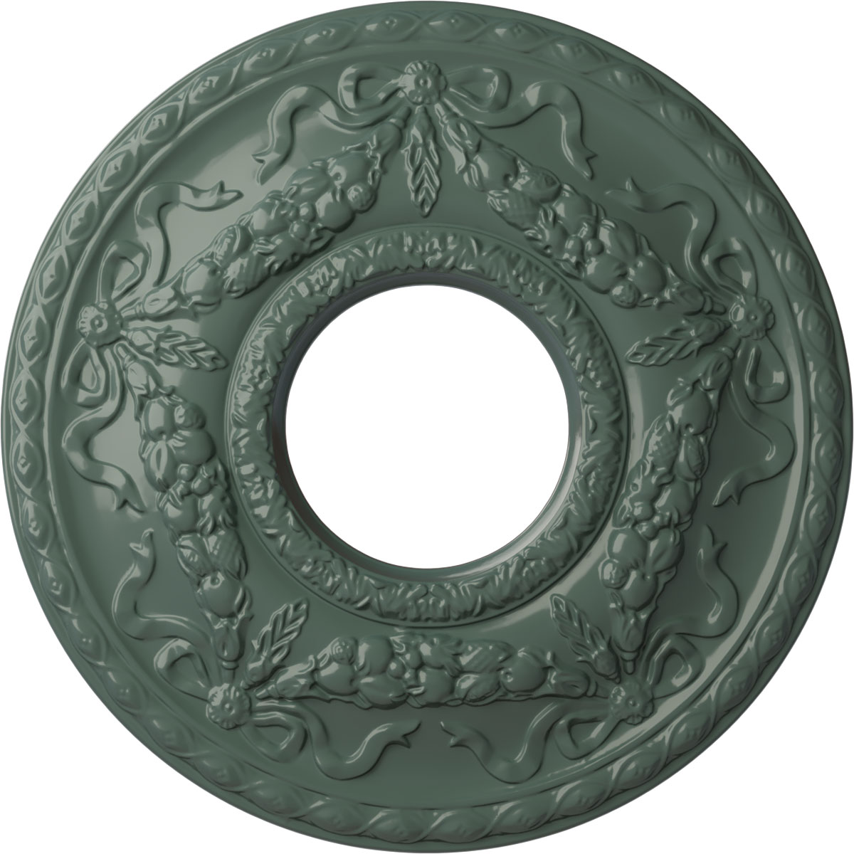 Ekena Millwork CM26HUCBF Hurley 22.125-in W x 22.125-in L Painted Cloud Burst Polyurethane Whole Ceiling Medallion