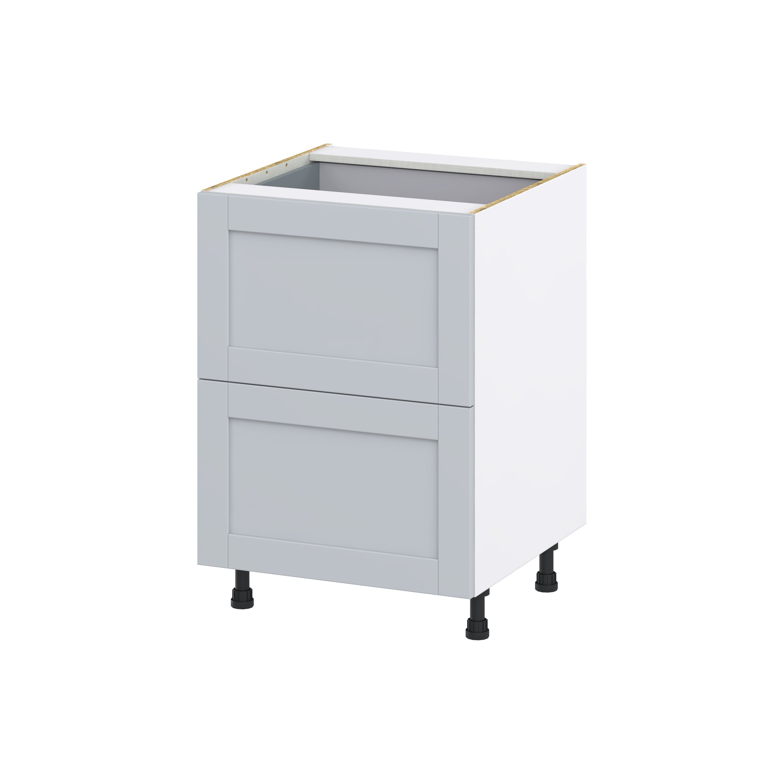 Hugo&Borg Charlesberg 24-in W x 34.5-in H x 24-in D Gray 2-Drawer Base Fully Assembled Cabinet