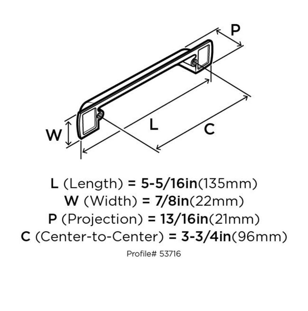 Satin Nickel 3-3/4" Brushed Cup Pull with Mounting Hardware