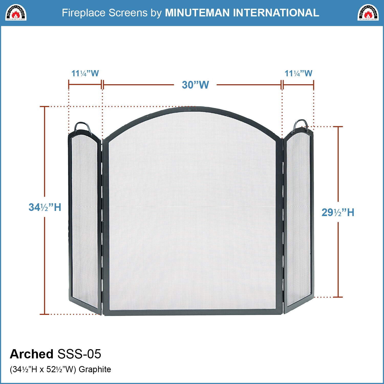 Minuteman International SSS-05 Fireplace-Screens - View #4